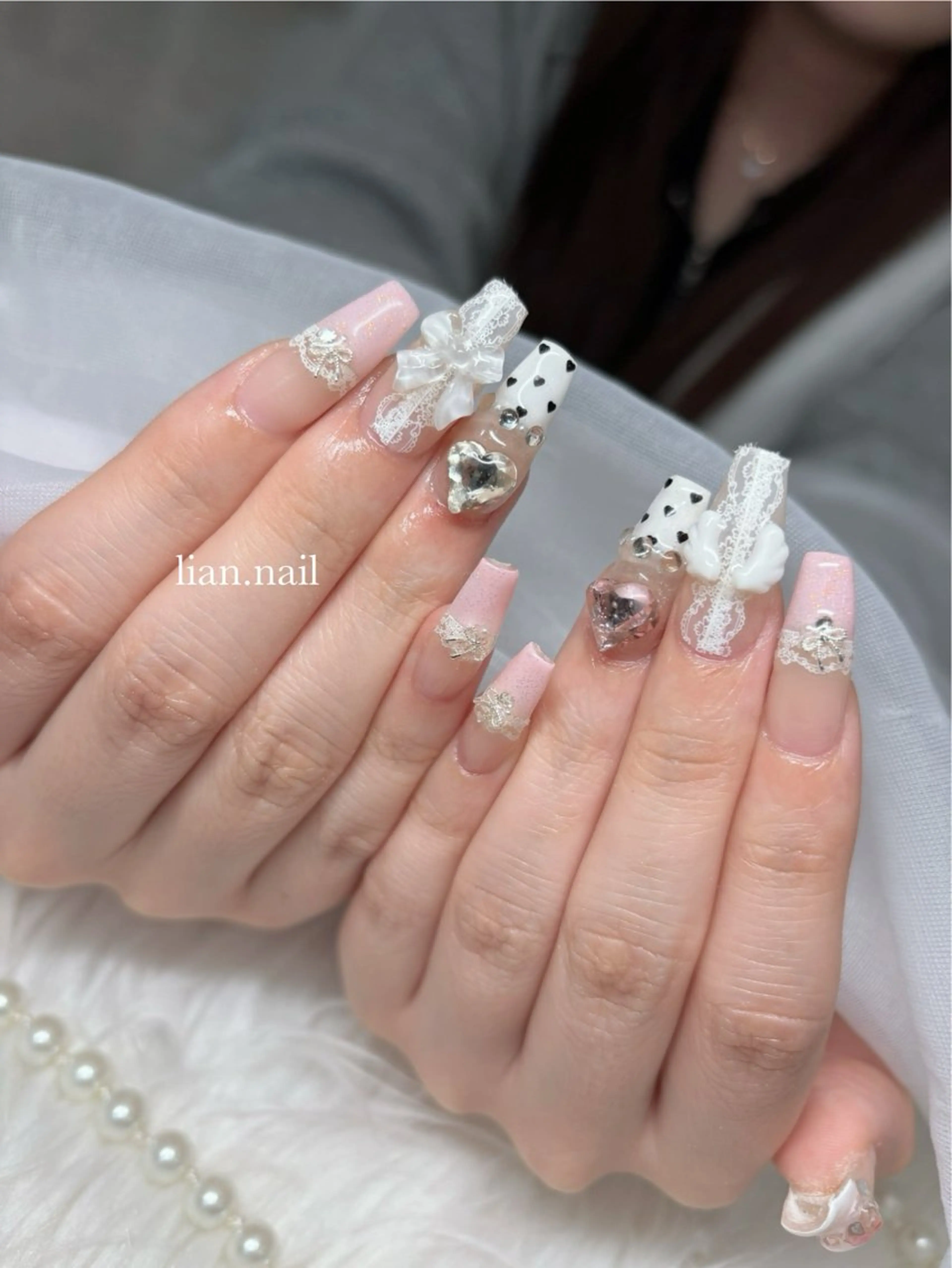 ロング ハンドネイル Lian nailのネイルデザイン