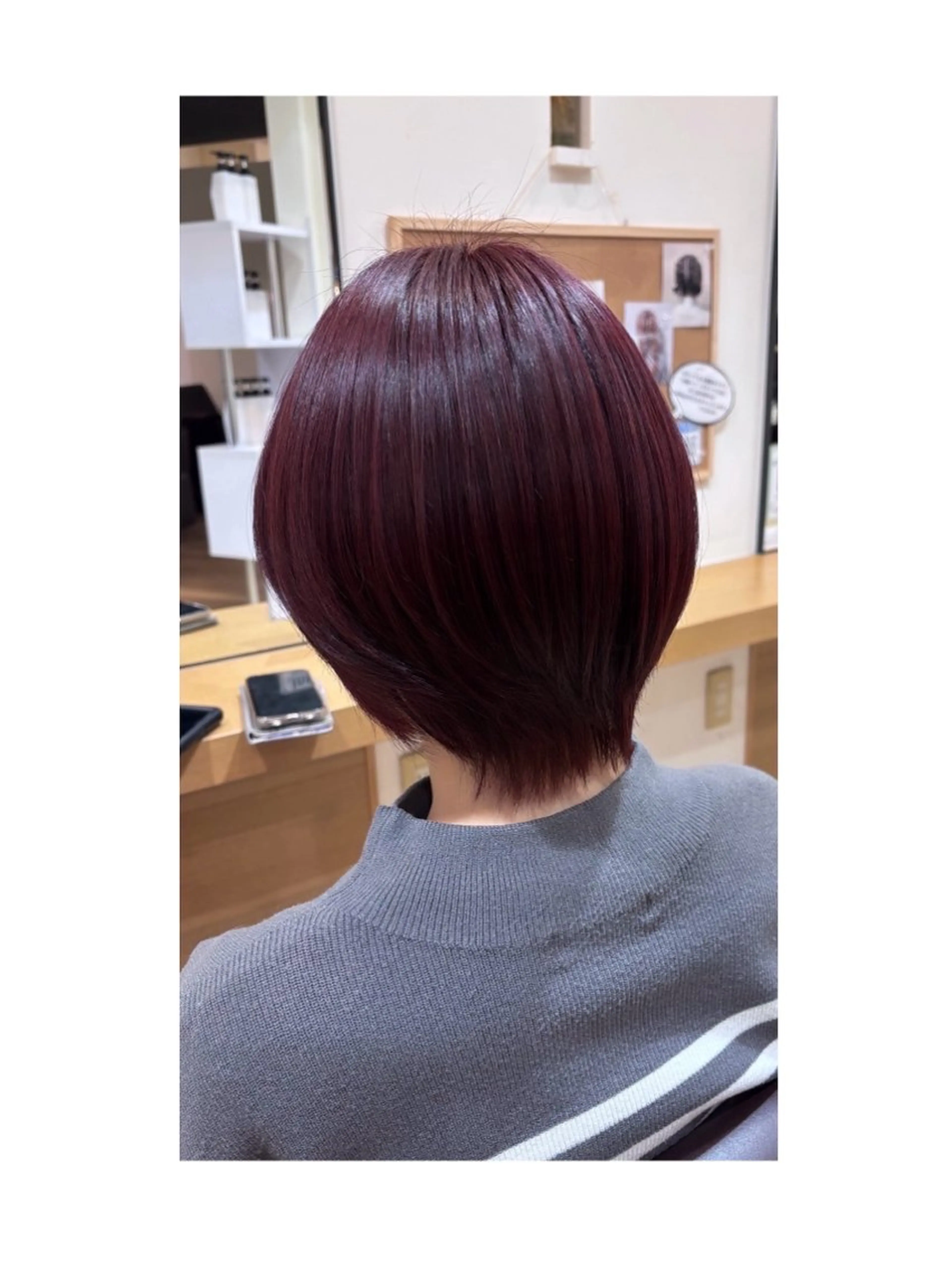 ショート カラー ブリーチ ブリーチなしカラー ヘアカラー トリートメント 大山 麗美のヘアスタイル
