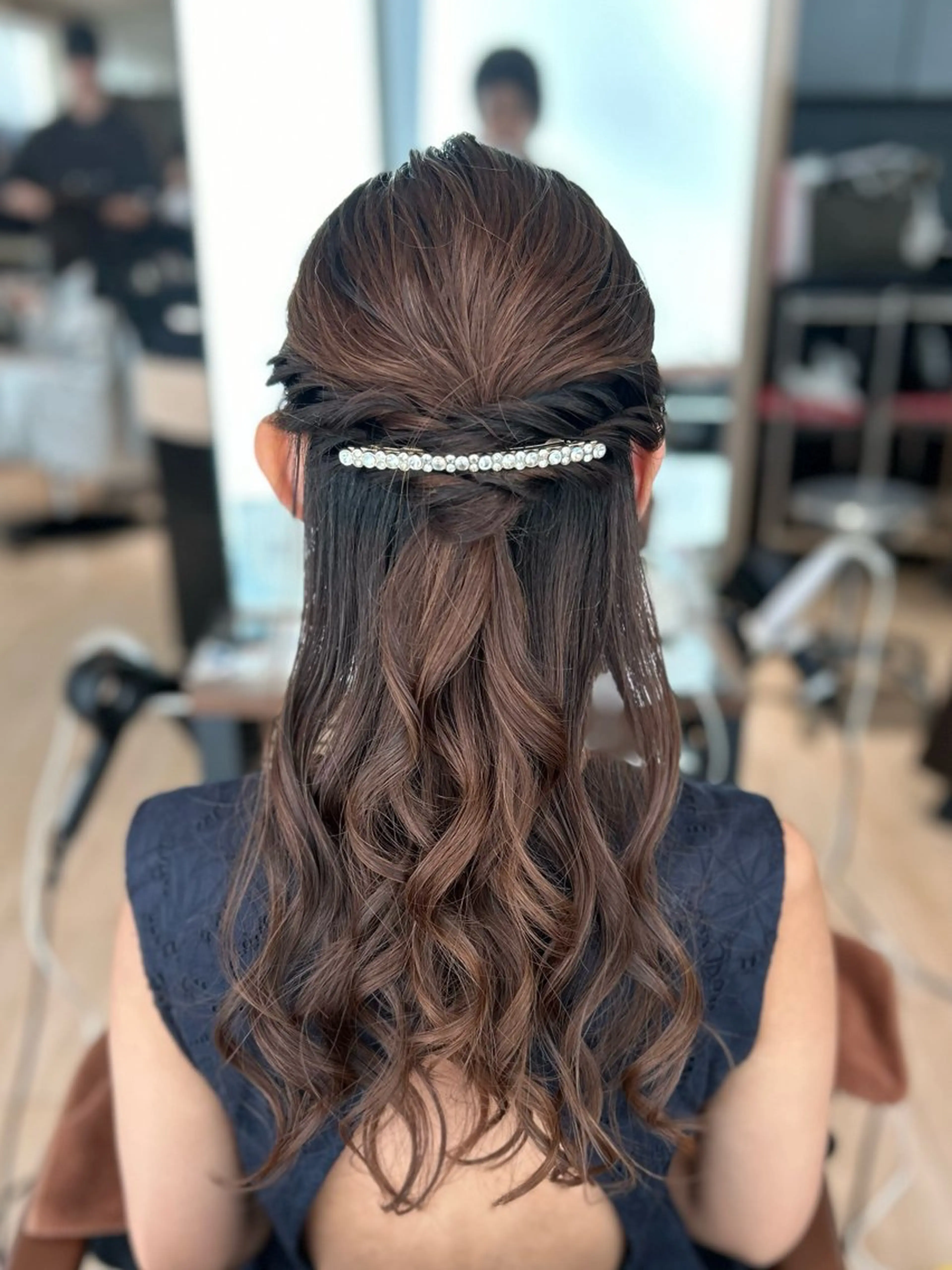 ロング カラー ヘアアレンジ ハーフアップ ヘアセット 髙木美緒🌿 レイヤー/アレンジのヘアスタイル