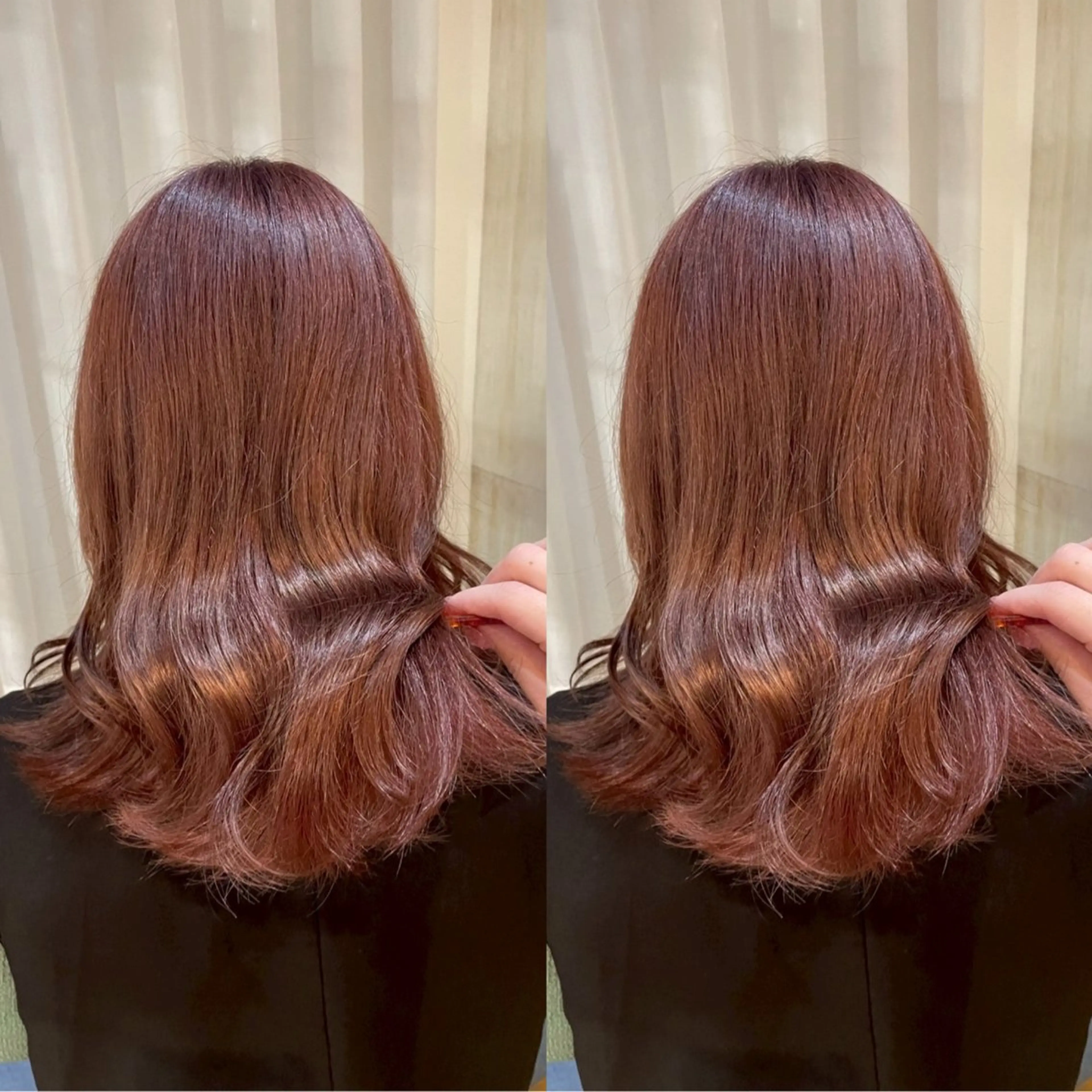 セミロング カラー ヘアカラー トリートメント RINNO🌷艶髪/ 艶カラーのヘアスタイル