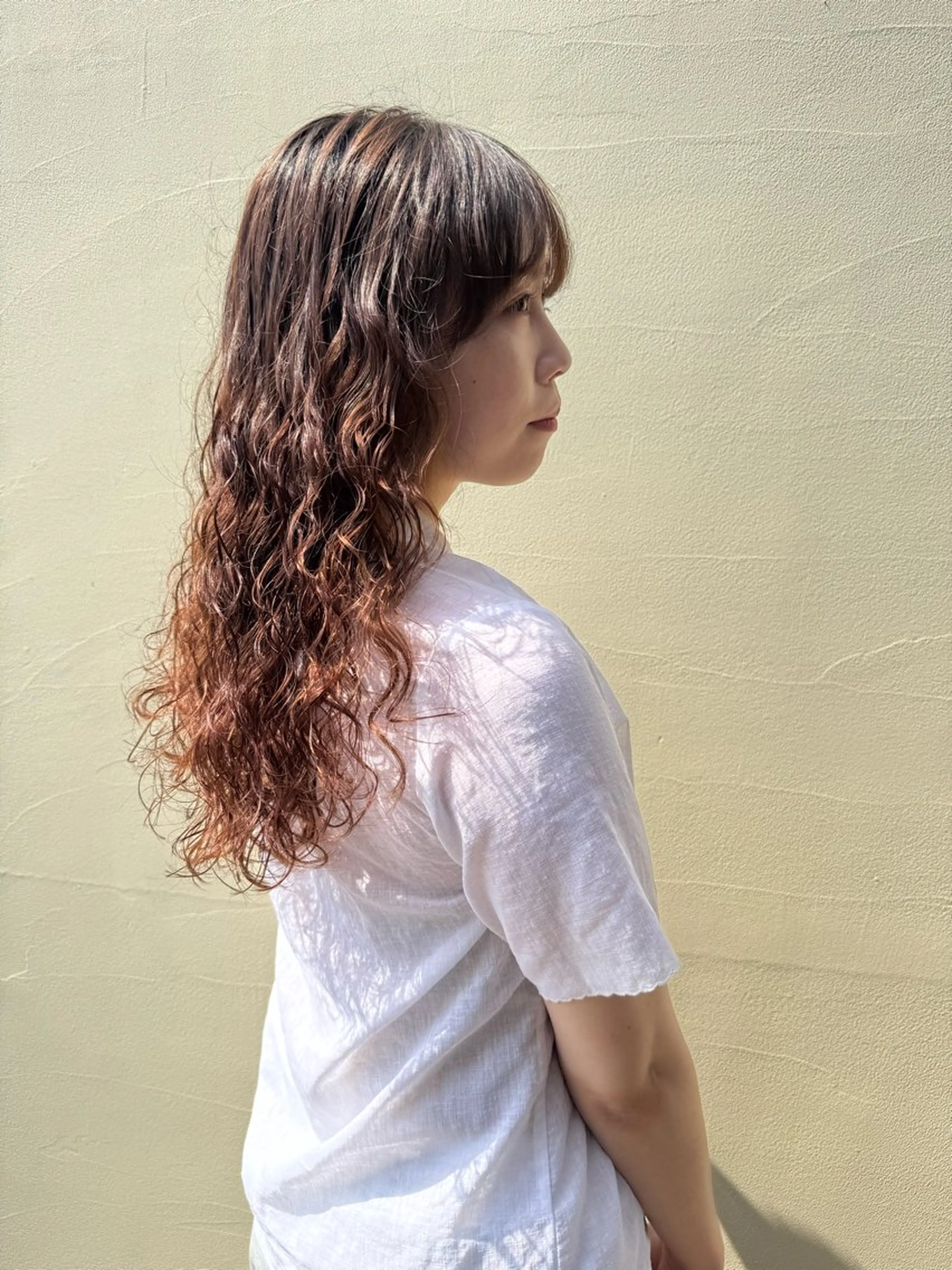 ロング パーマ 青とそら いしざかのヘアスタイル