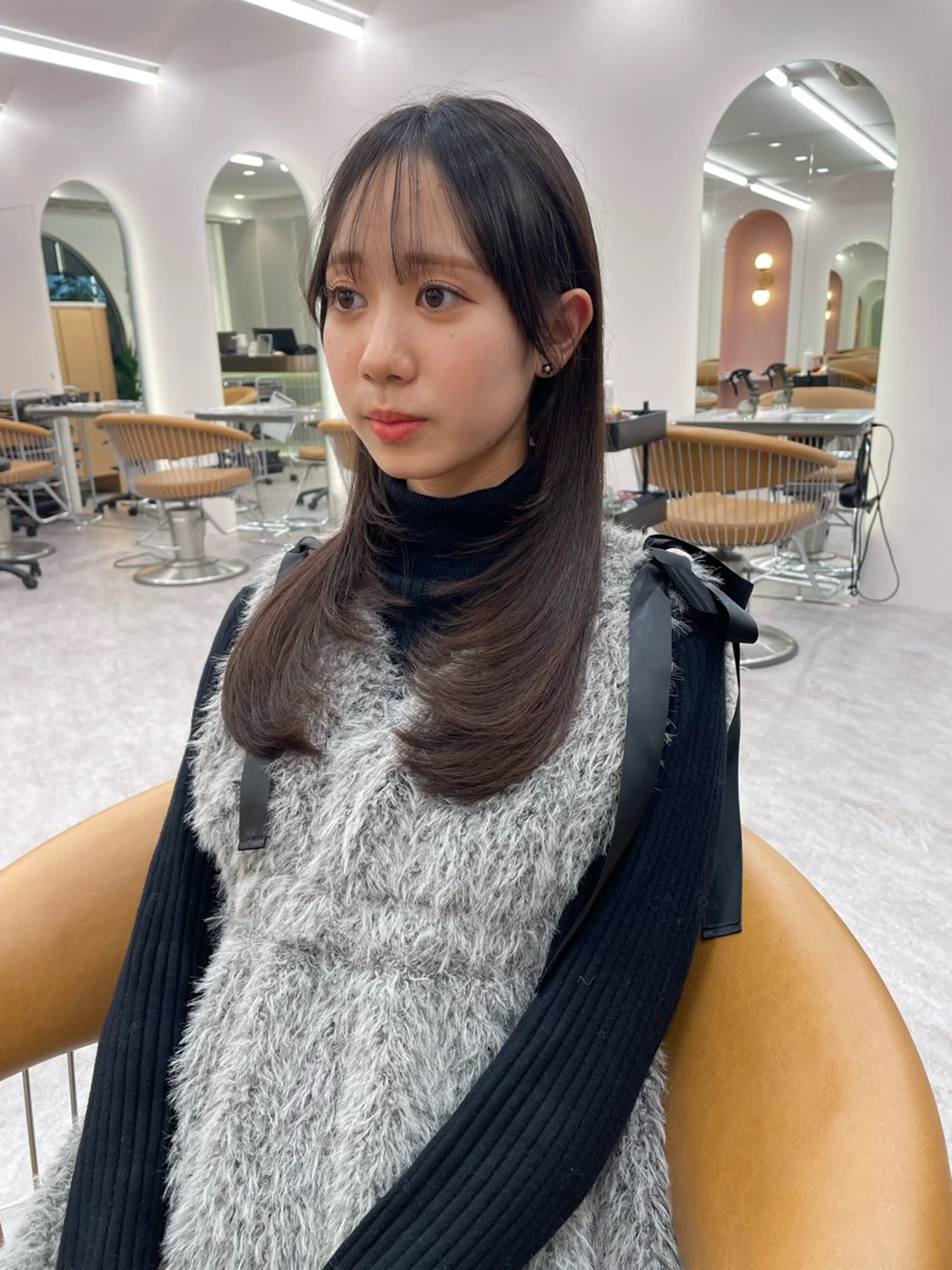 セミロング レイヤーカット ストンボブ/レイヤー 艶カラー💎ヒデジのヘアスタイル