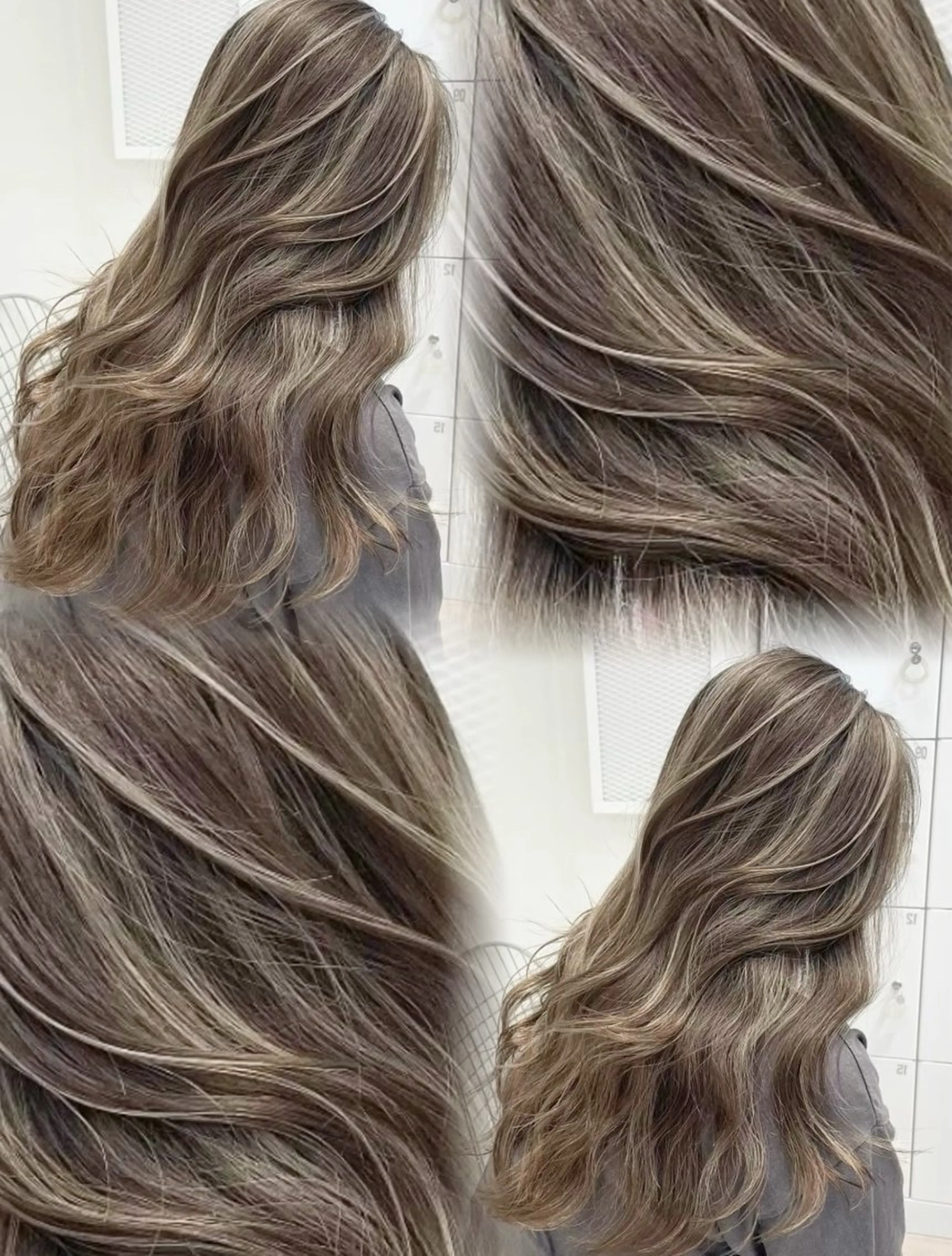 ミディアム カラー ハイライトカラー ハイライト ヘアカラー ✨レイヤーカット 海外ヘア/原宿✨のヘアスタイル