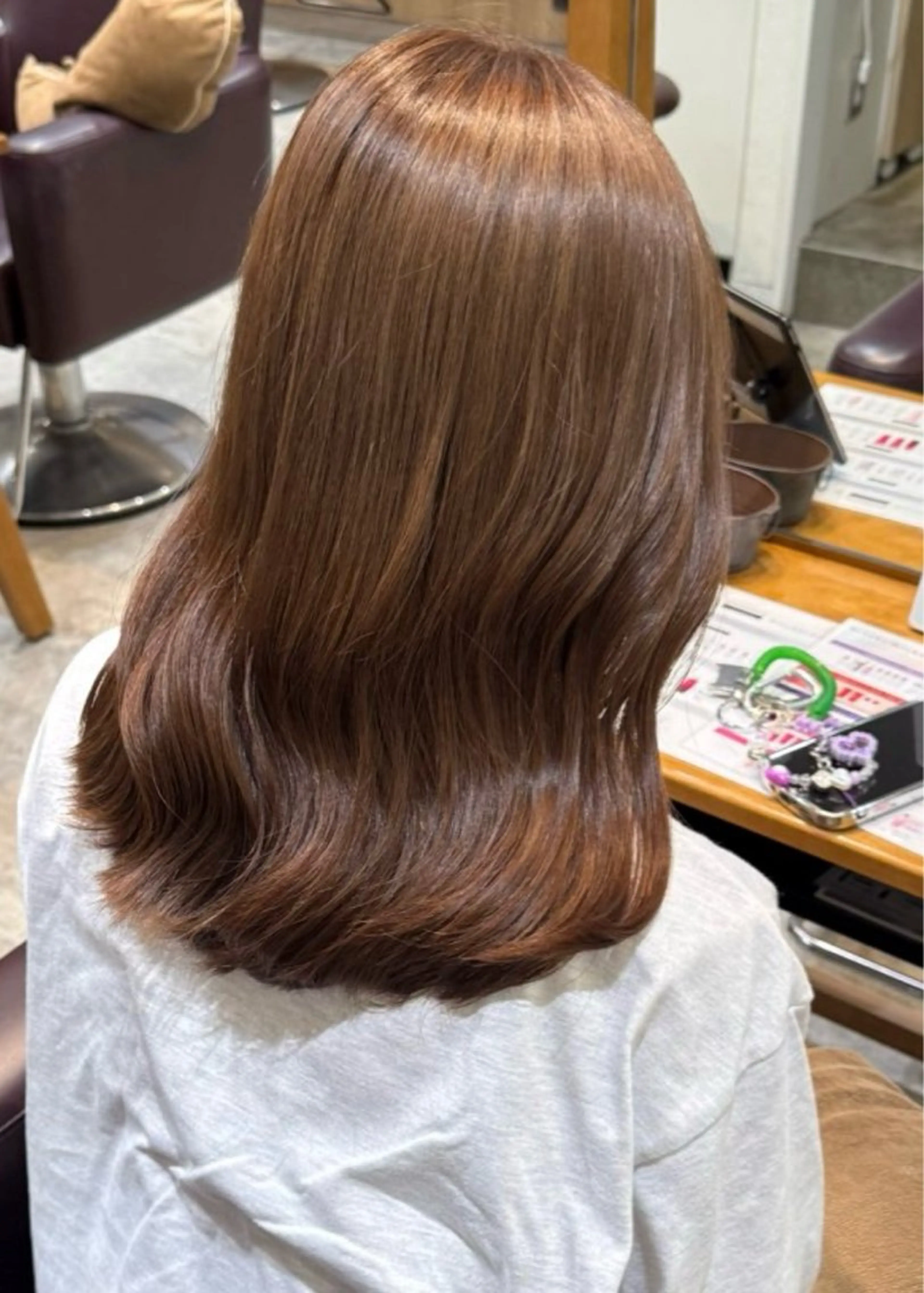 ミディアム カラー ヘアカラー ハイトーン/ダブル カラー/あやかのヘアスタイル