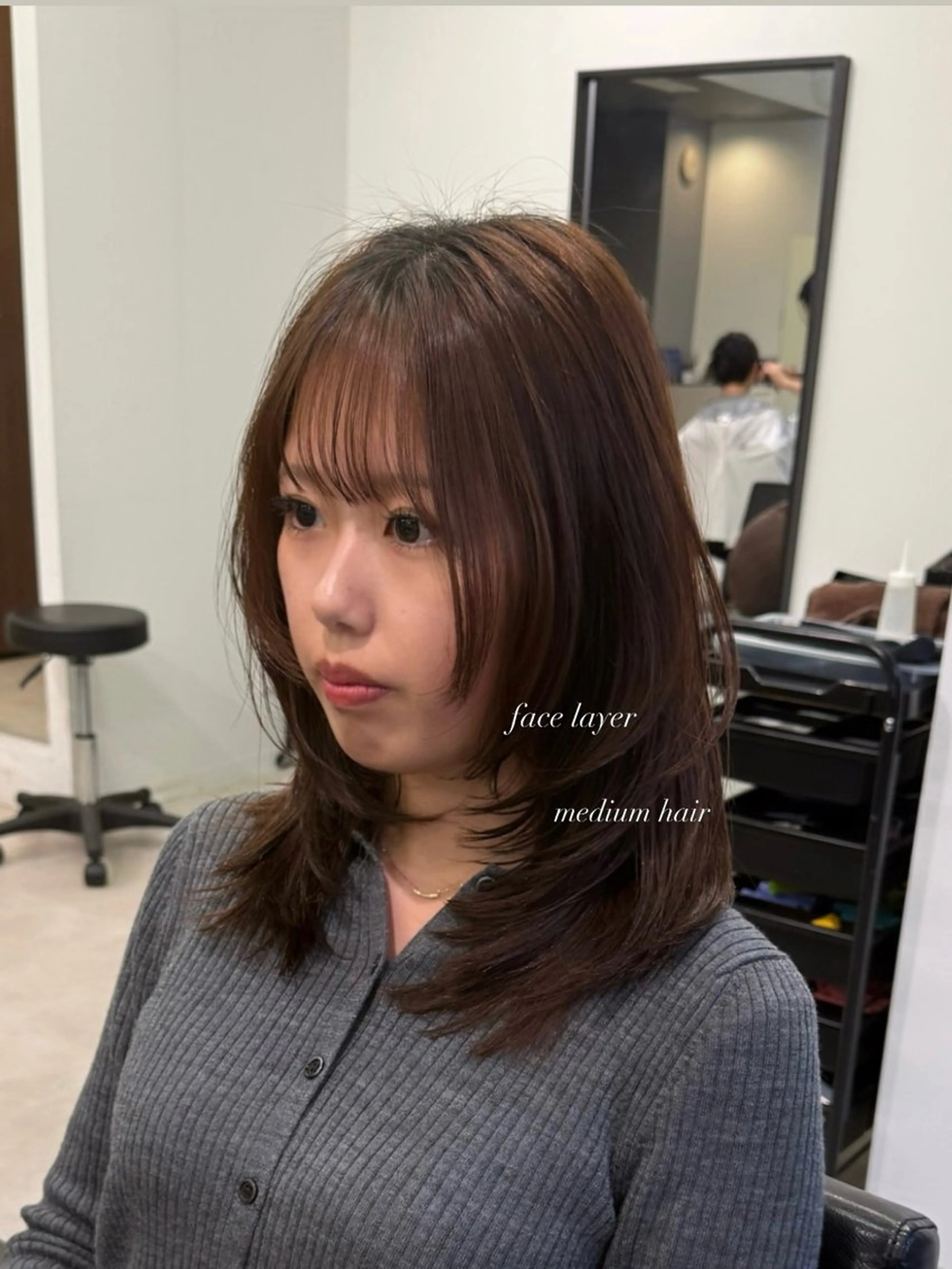 セミロング Miku❇️ フェイスレイヤーのヘアスタイル