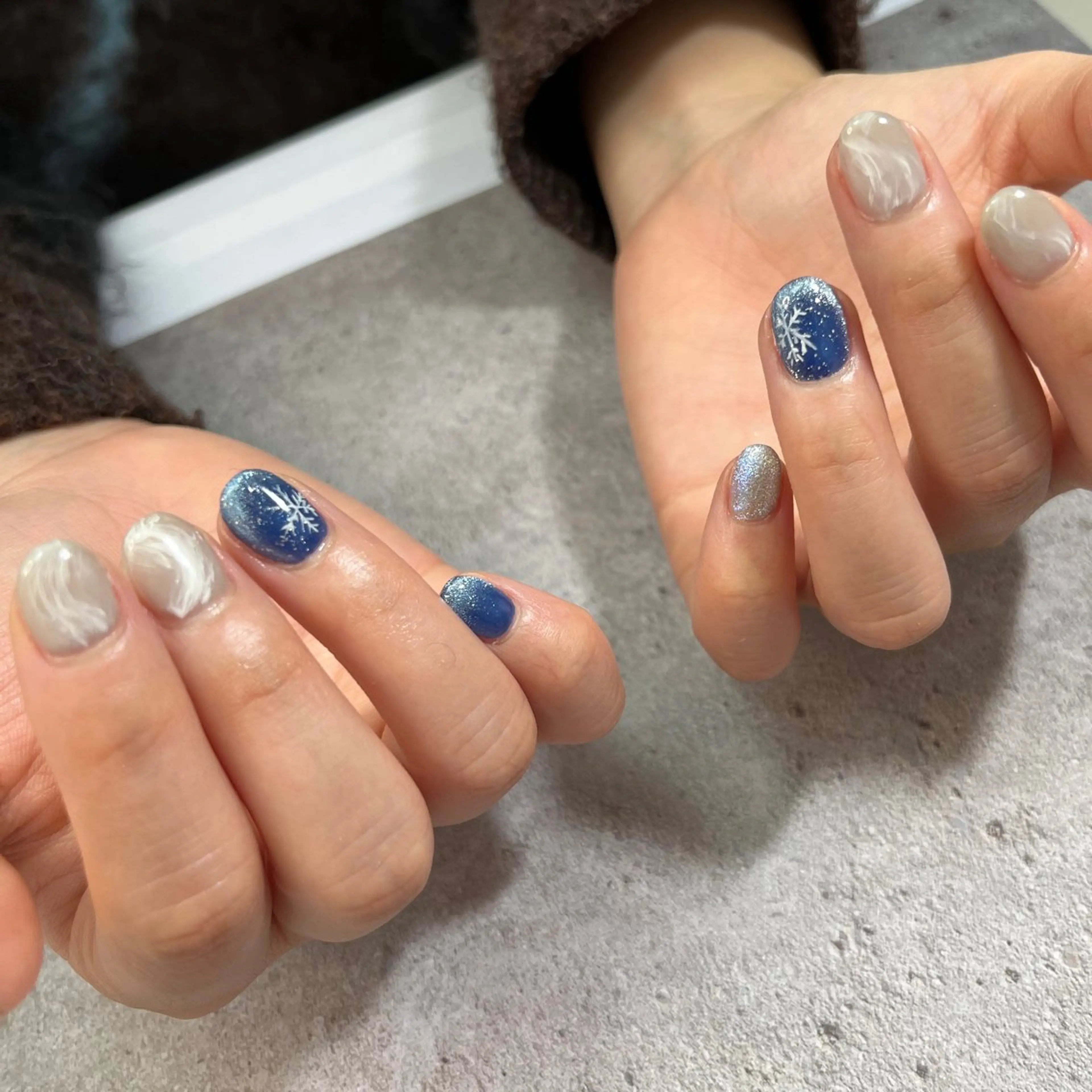 ネイル 冬ネイル 城東区ネイルサロン carpediemのネイルデザイン