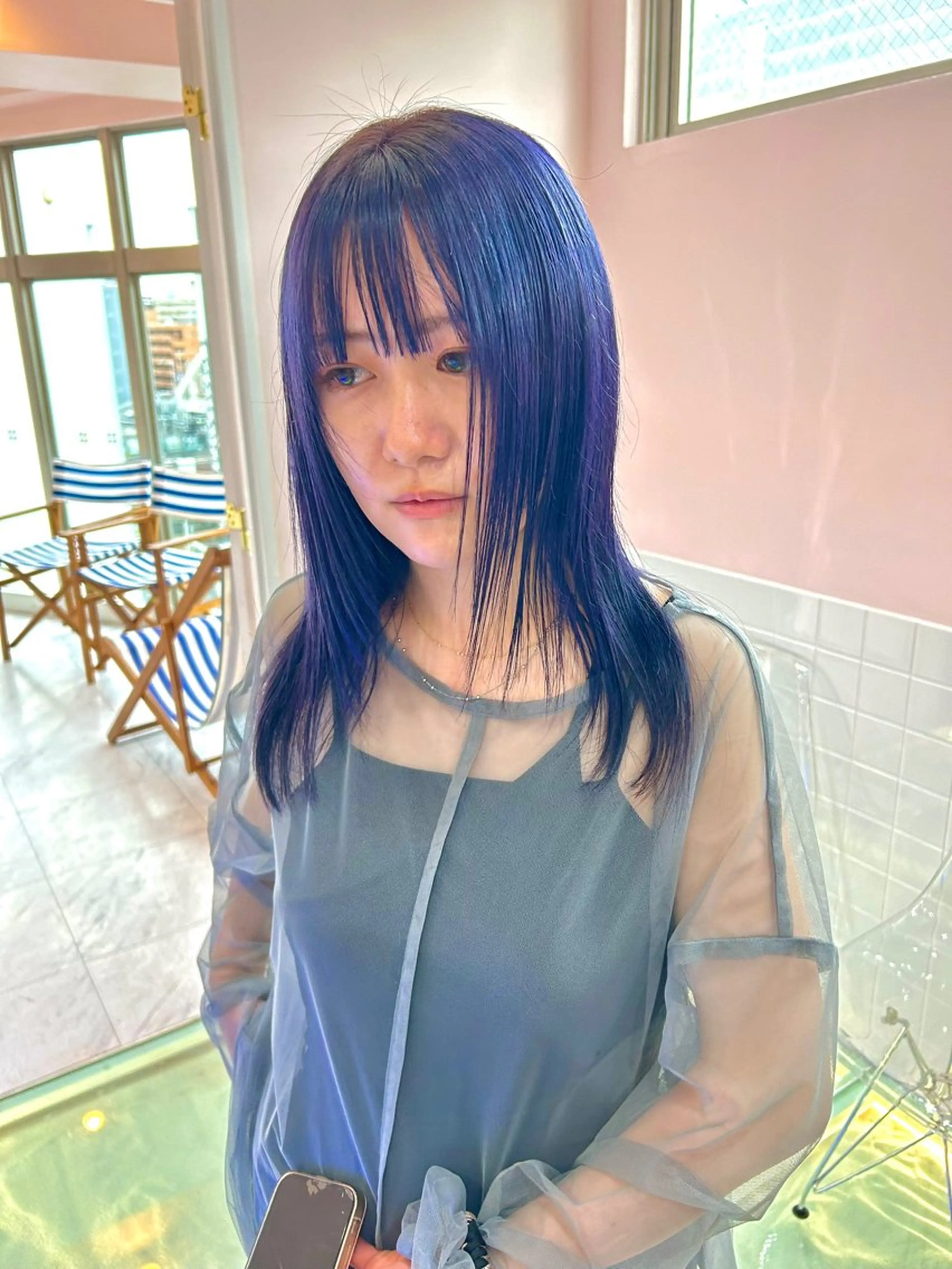 ロング カラー ヘアカラー トリートメント ブリーチ/ハイトーン 🌏💊RAINEのヘアスタイル