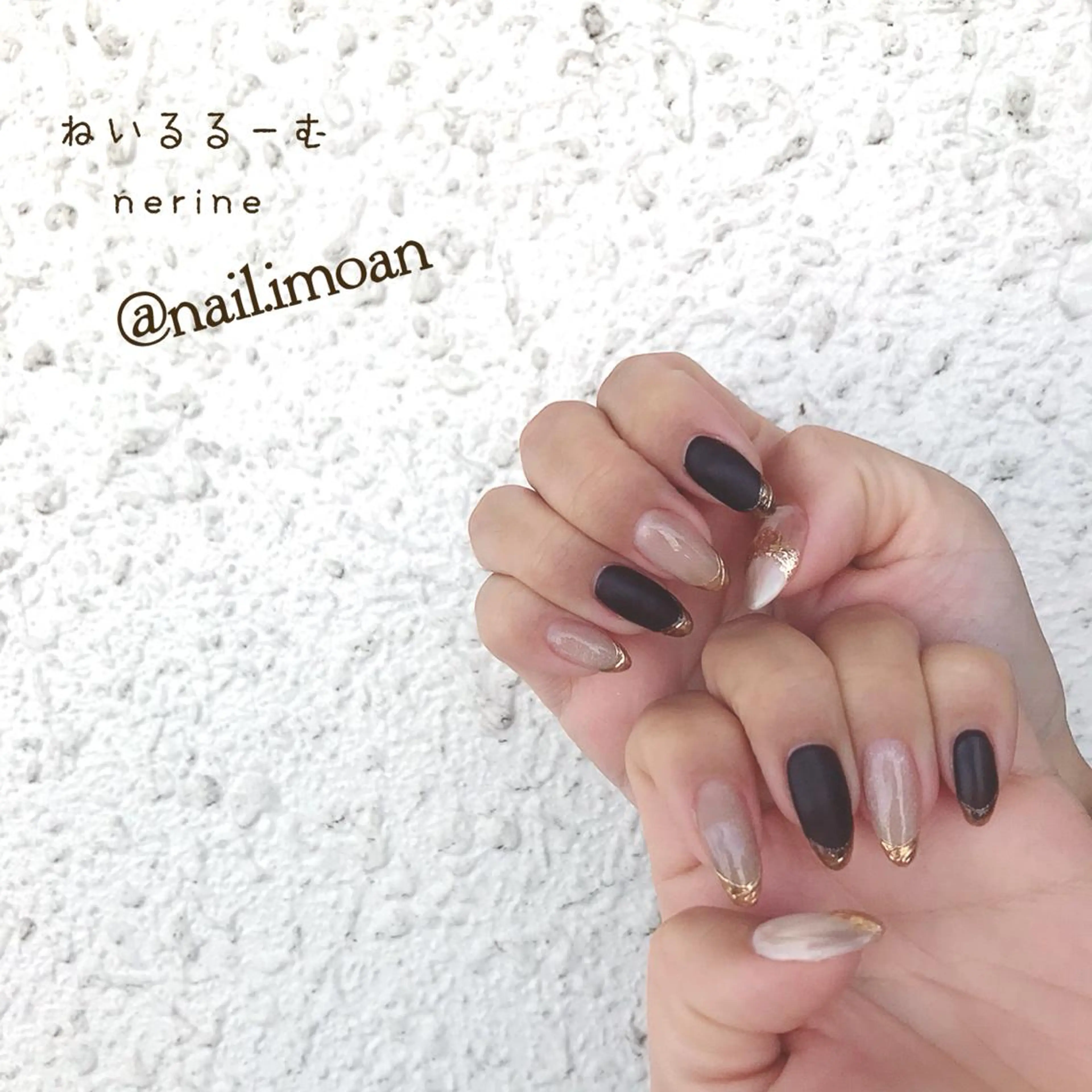 ネイル フレンチネイル ミラーネイル NAILST Naomiのネイルデザイン