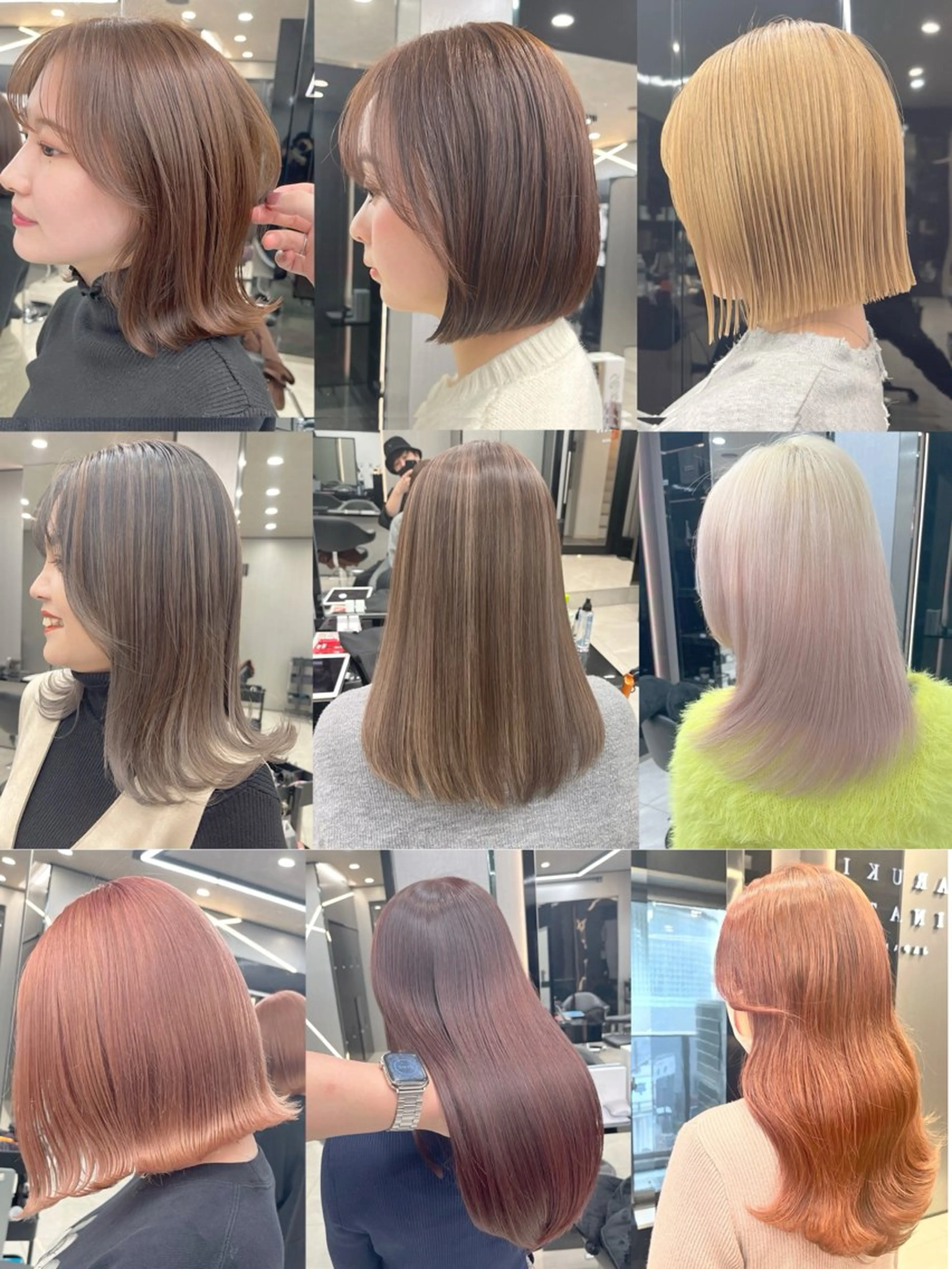 ミディアム カラー ブリーチ ダブルカラー インナーカラー hair salon Ranun髪質改善のヘアスタイル