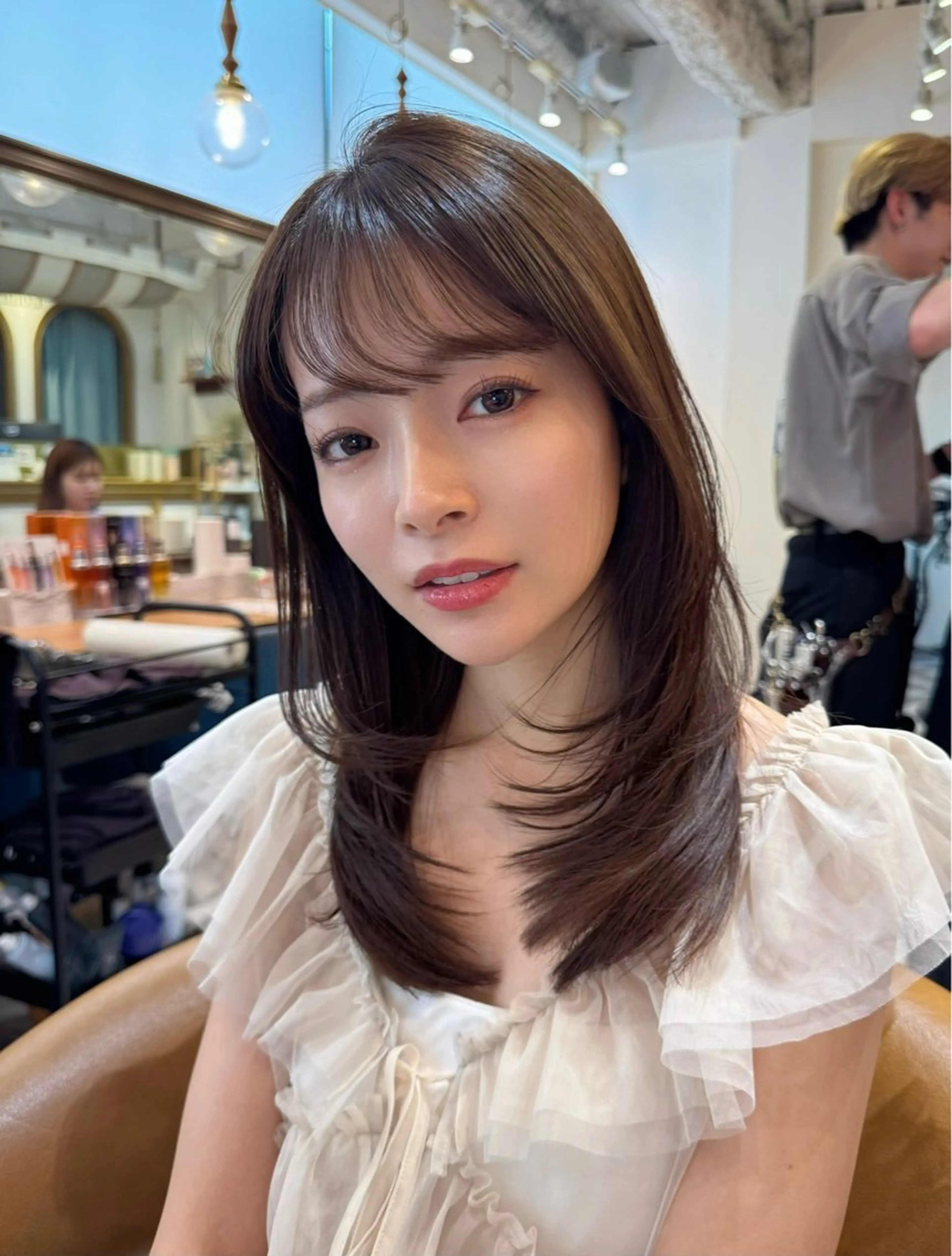 ロング カラー カット ヘアカラー トリートメント レイヤーカット /透明感カラー西田のヘアスタイル