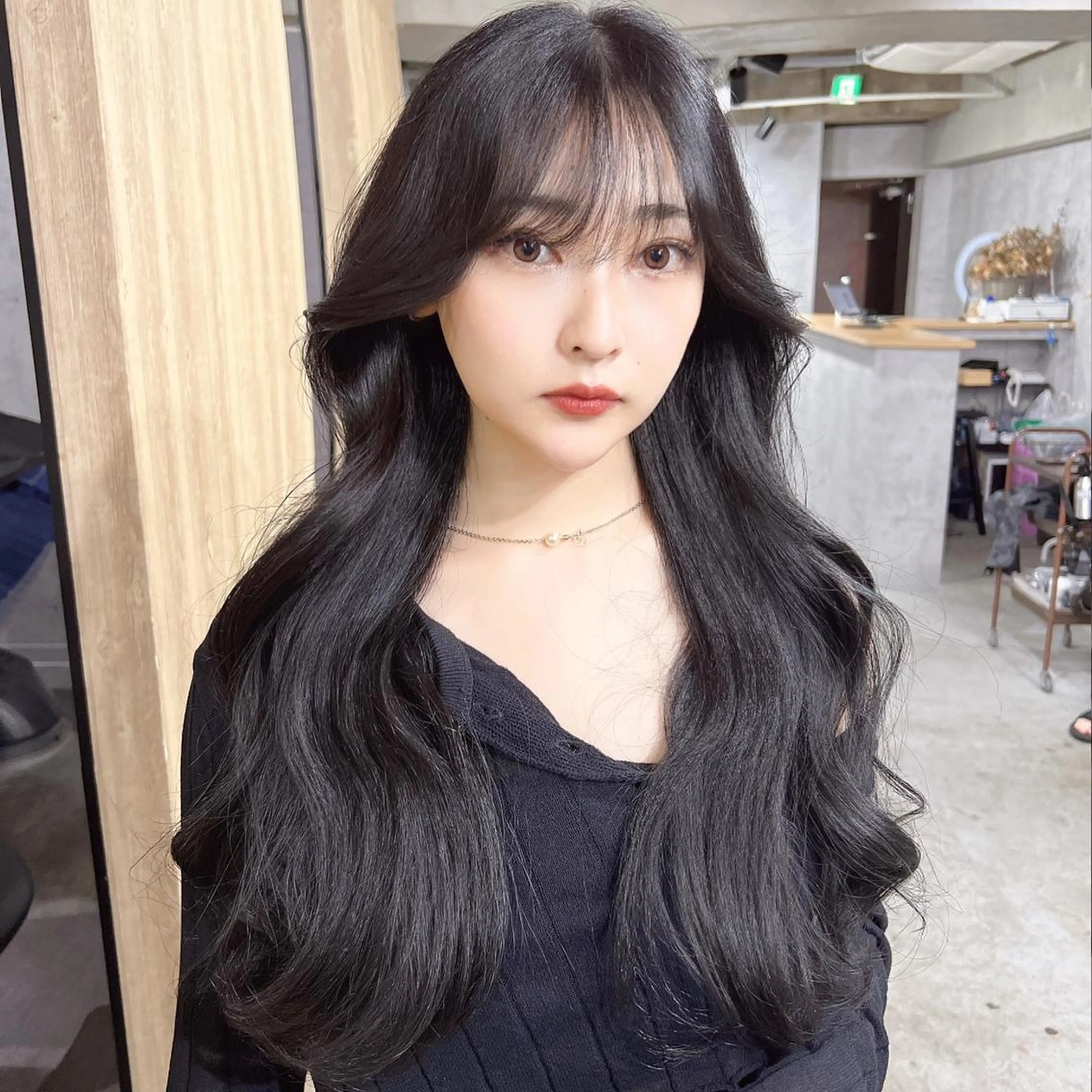 ロング カラー カット ヘアカラー トリートメント ヘッドスパ ヘアセット 韓国レイヤー/ 顔周り💕田中将吾のヘアスタイル