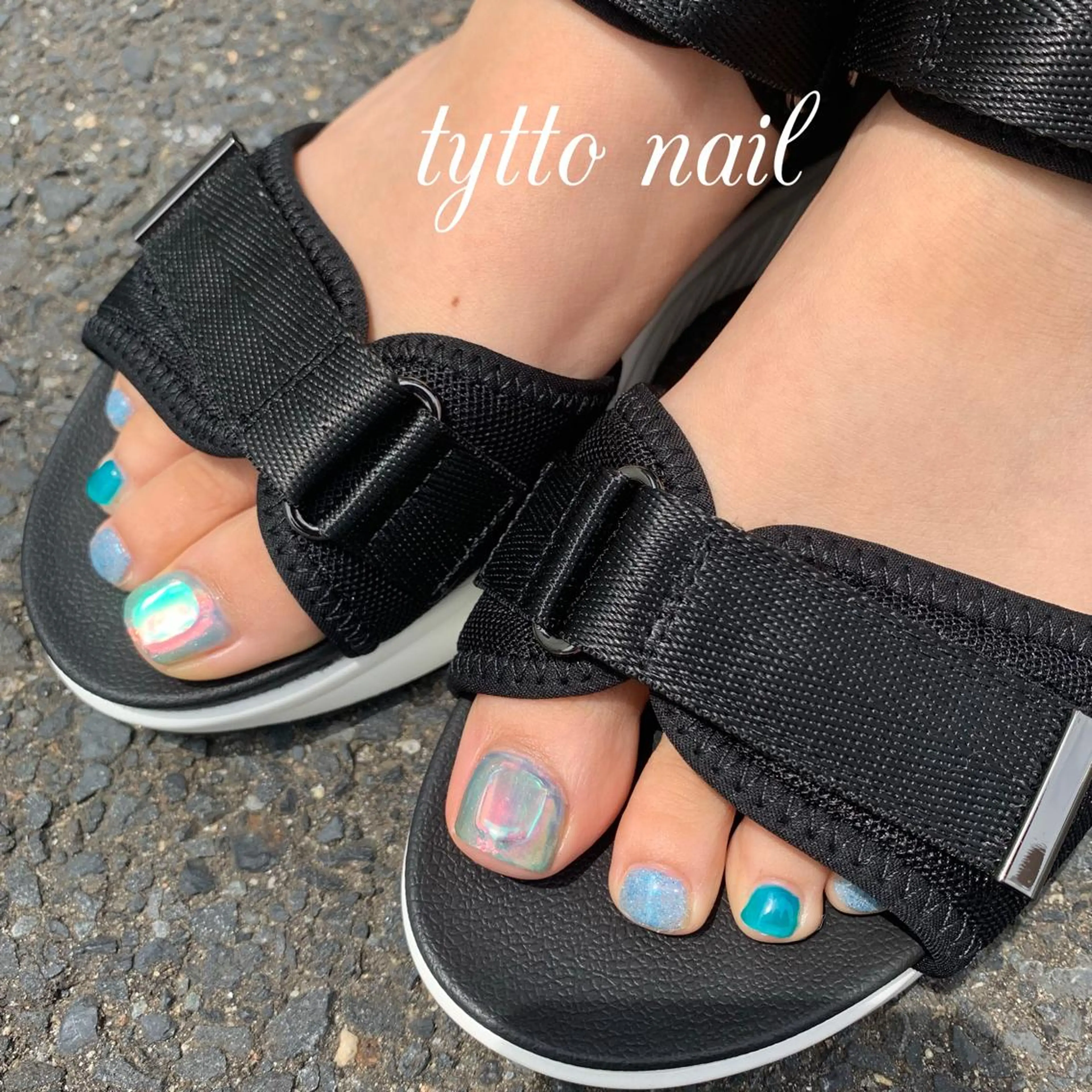 ショート フットネイル tytto nail ❤︎‪‪eri‪‪のネイルデザイン