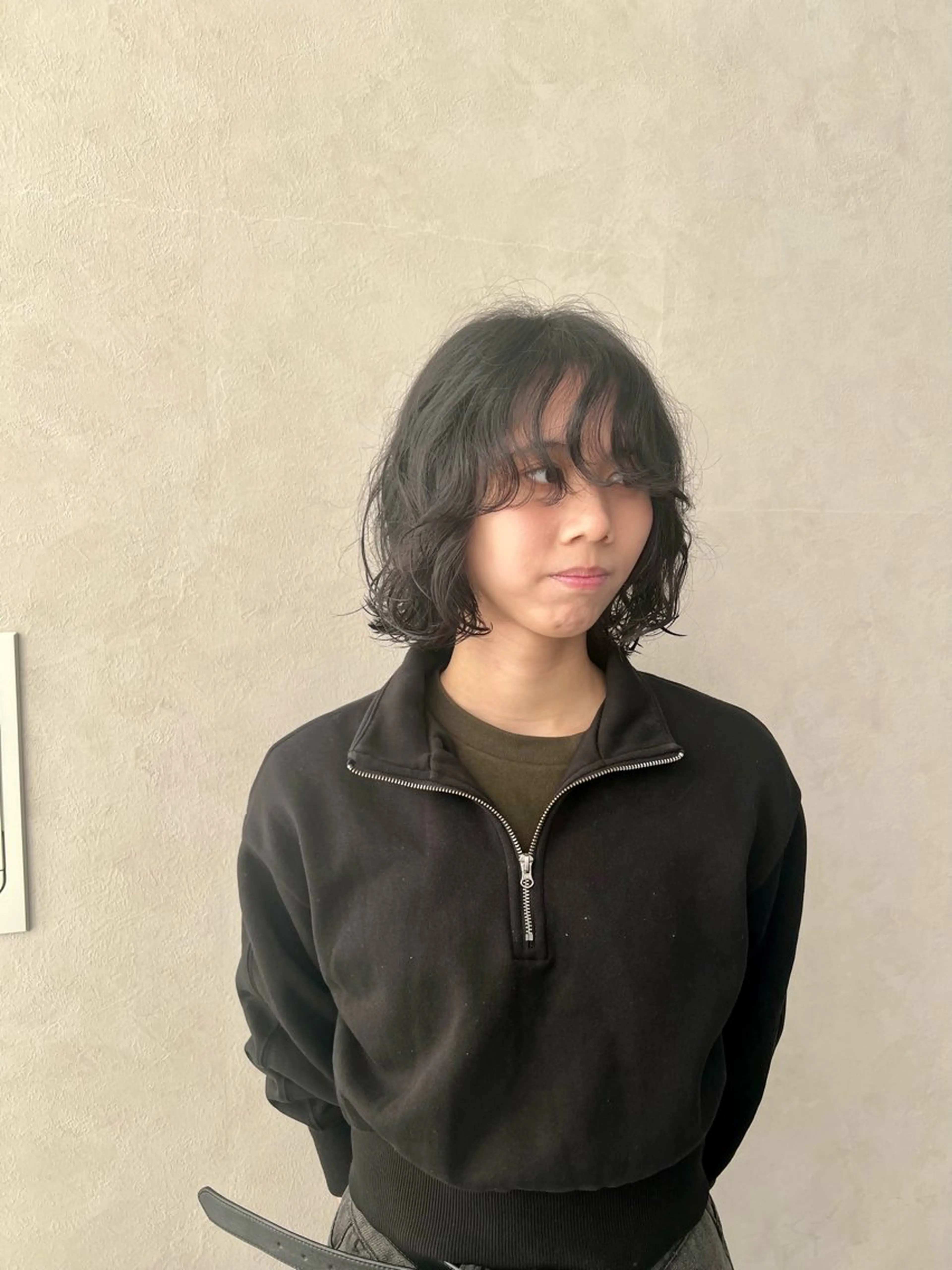 ショート パーマ ボブ ニュアンスパーマ カット パーマ トリートメント 艶ボブ🤎暖色カラー 縮毛矯正/メンズ💈のヘアスタイル