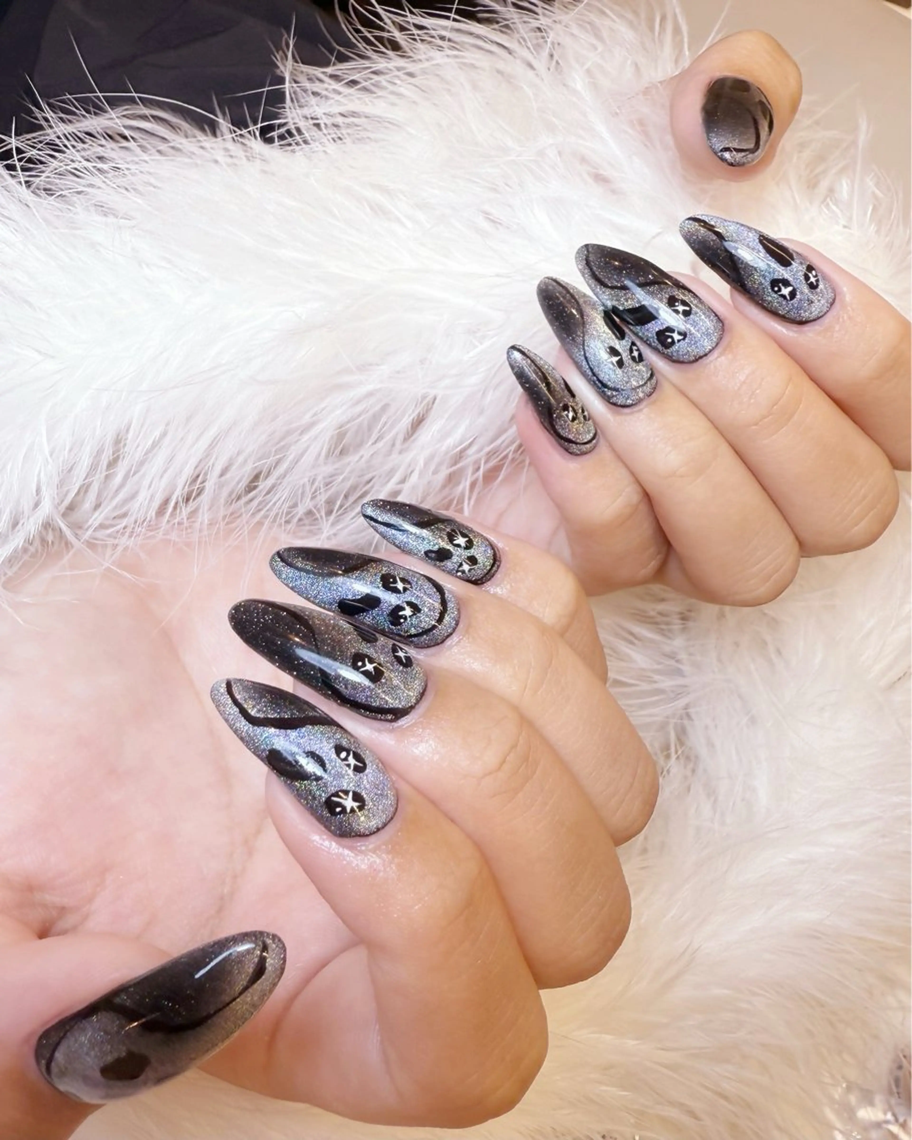 ネイル アートネイル フラッシュネイル フラワーネイル ジェルネイル ガーリー ハンドネイル Puti nailのネイルデザイン