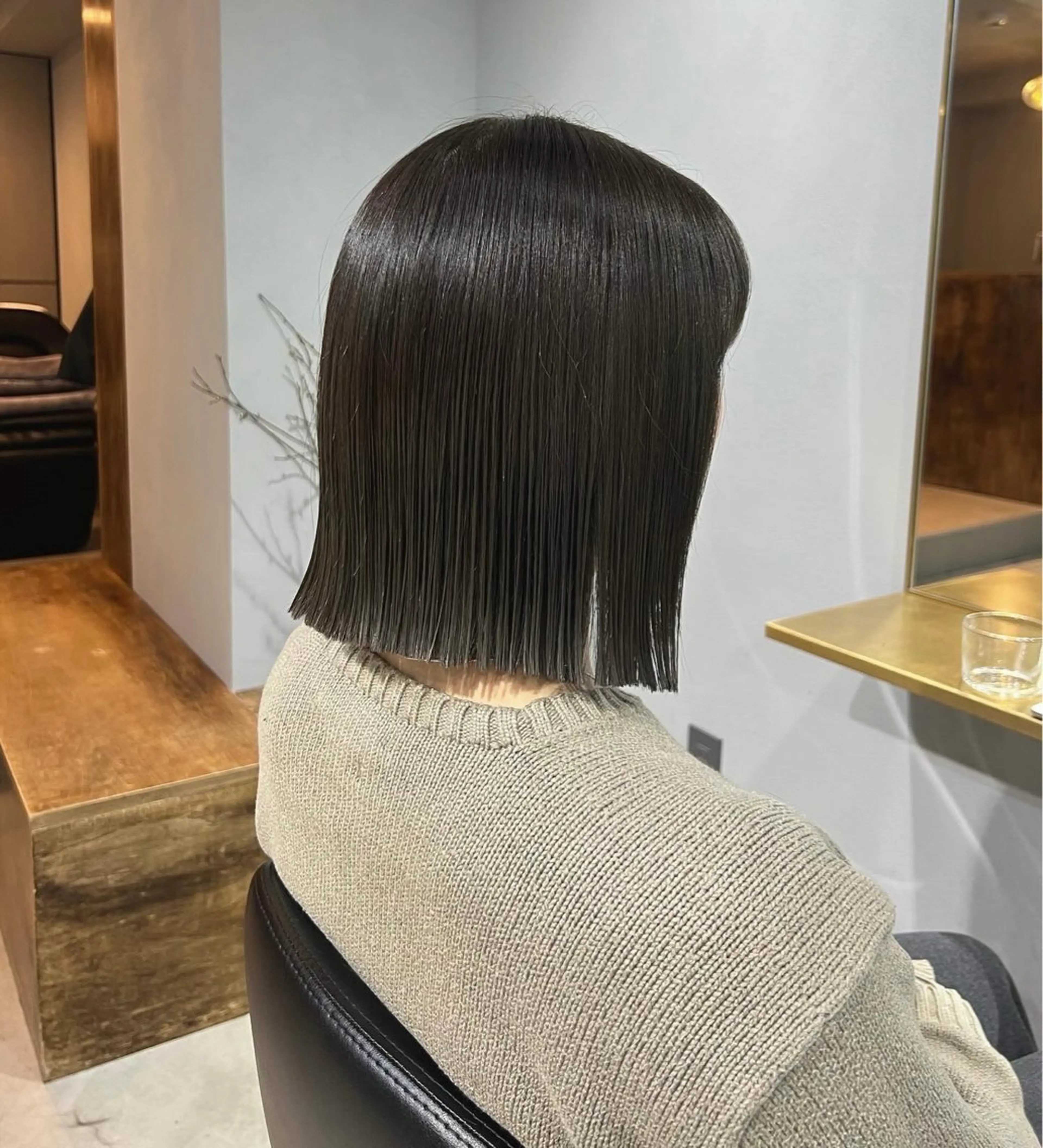 ミディアム カラー ヘアカラー トリートメント akane/ベージュ /オリーブ/ブラウンのヘアスタイル