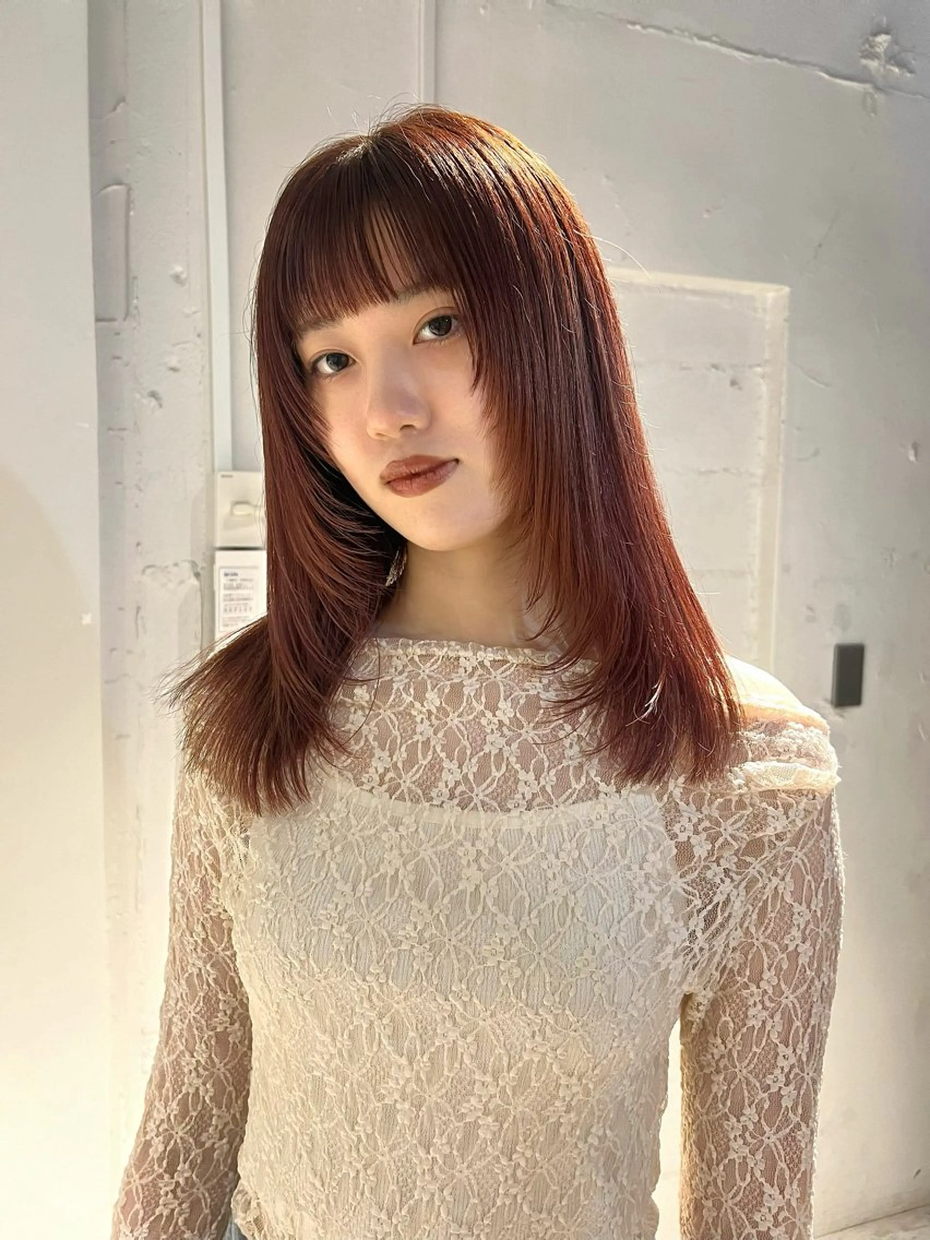 ロング 顔まわりレイヤー 顔周りカット レイヤーカット 吉祥寺/パーマ/ カラー/Abeのヘアスタイル