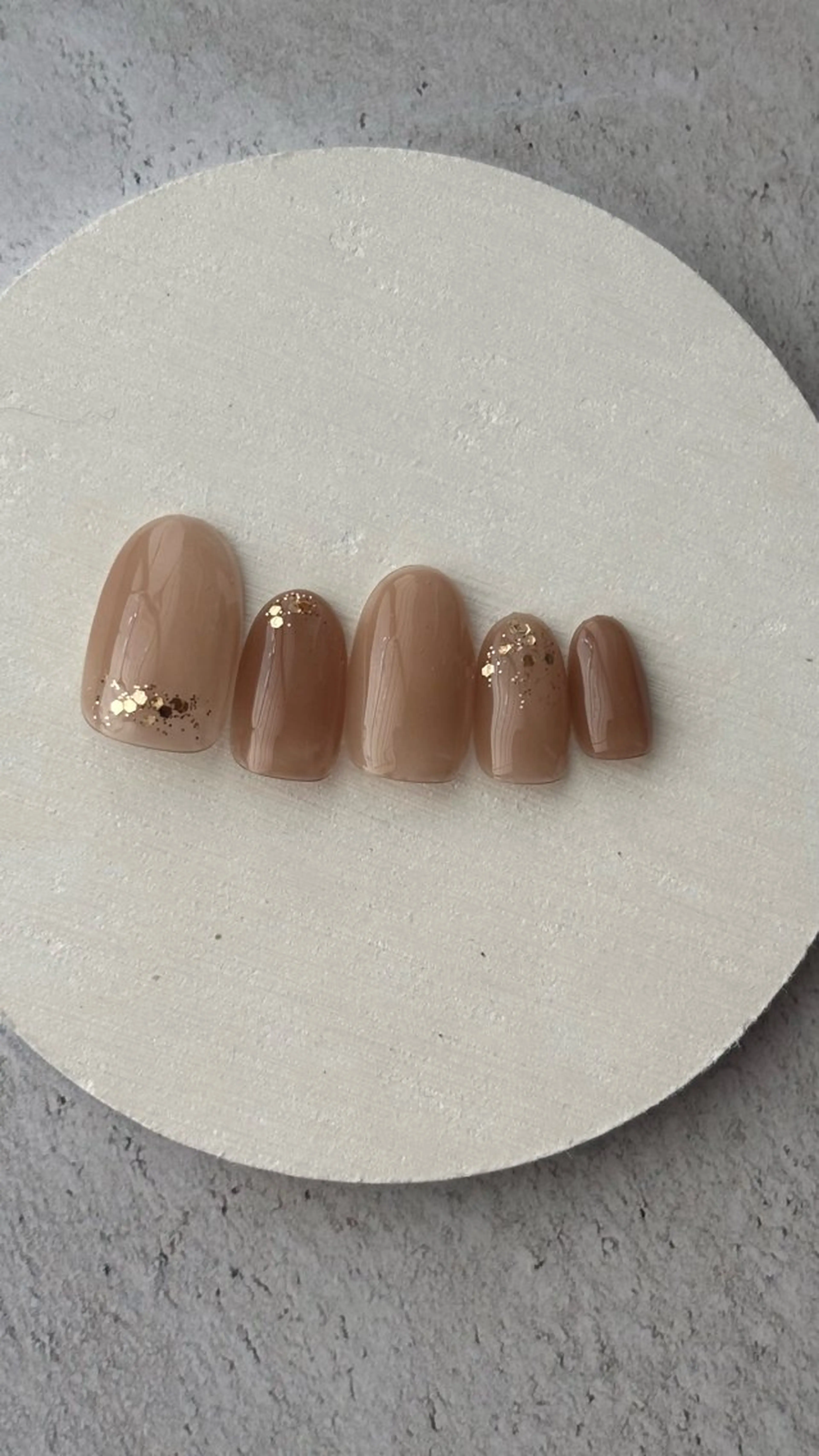 ネイル ブラウン soleil_ teteのネイルデザイン