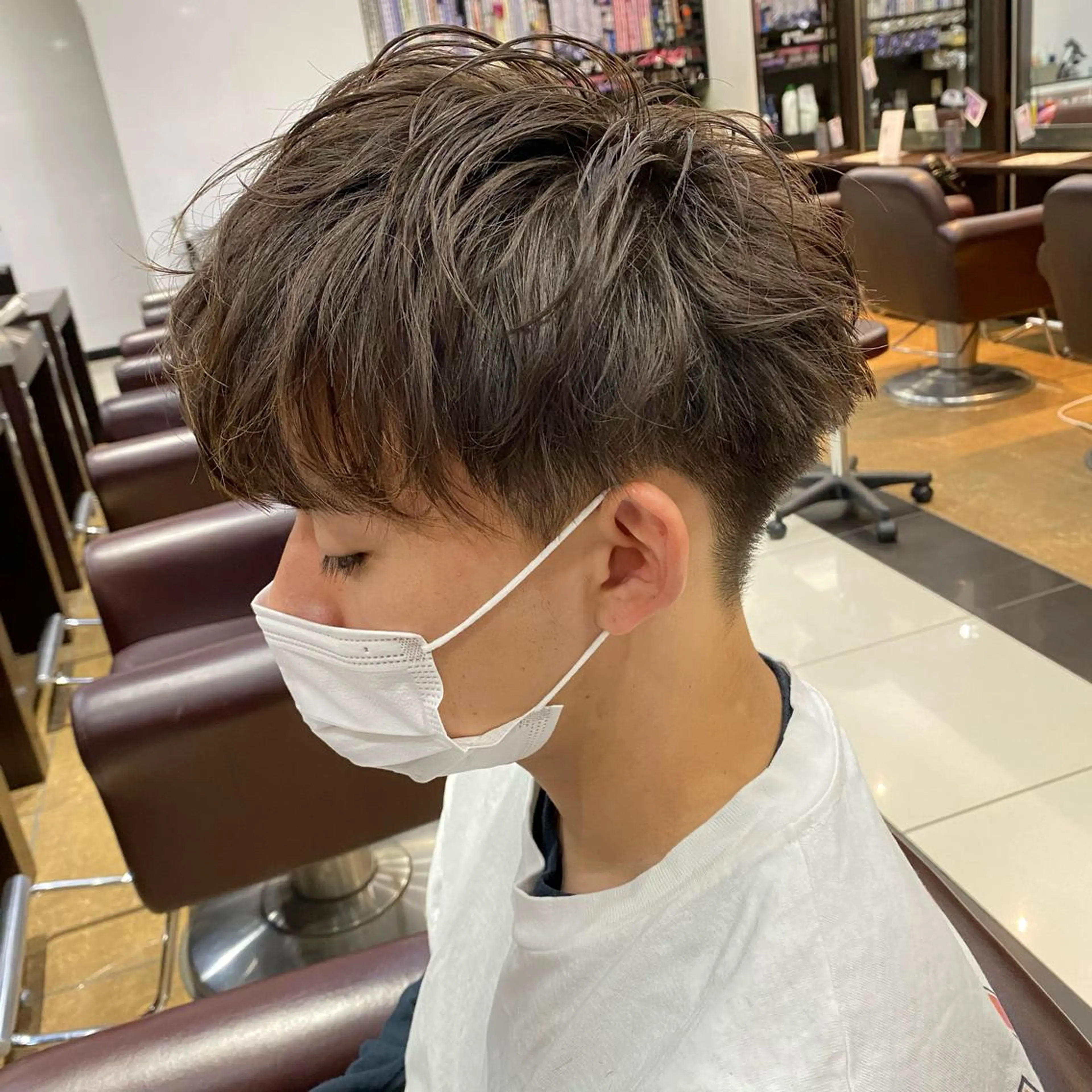 ショート メンズ カット 酸スト/フェザー パーマ/三谷海斗のヘアスタイル