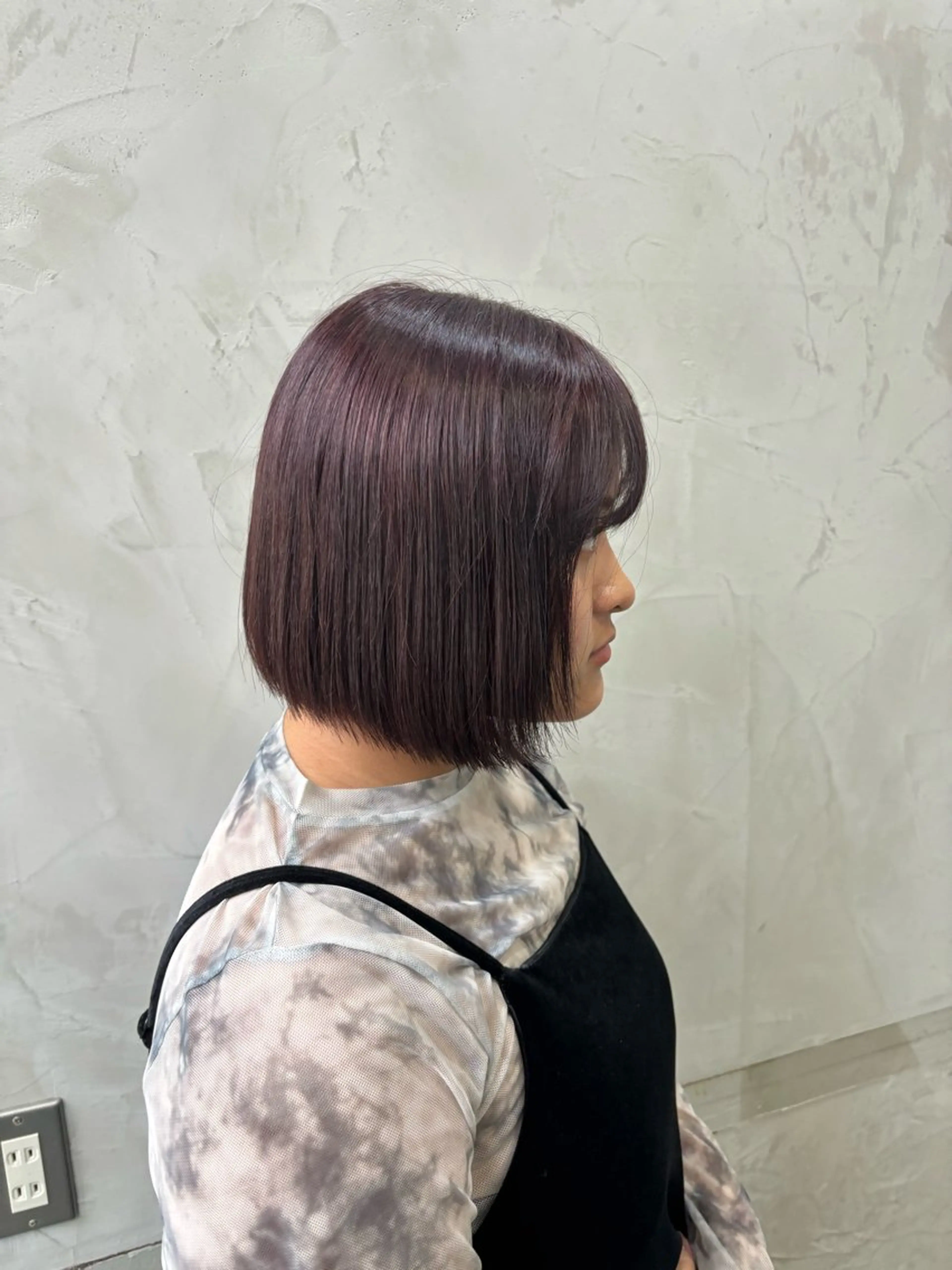 ショート カラー ラベンダーカラー ピンクカラー ピンクラベンダー MaisonHALU 松浦光咲のヘアスタイル