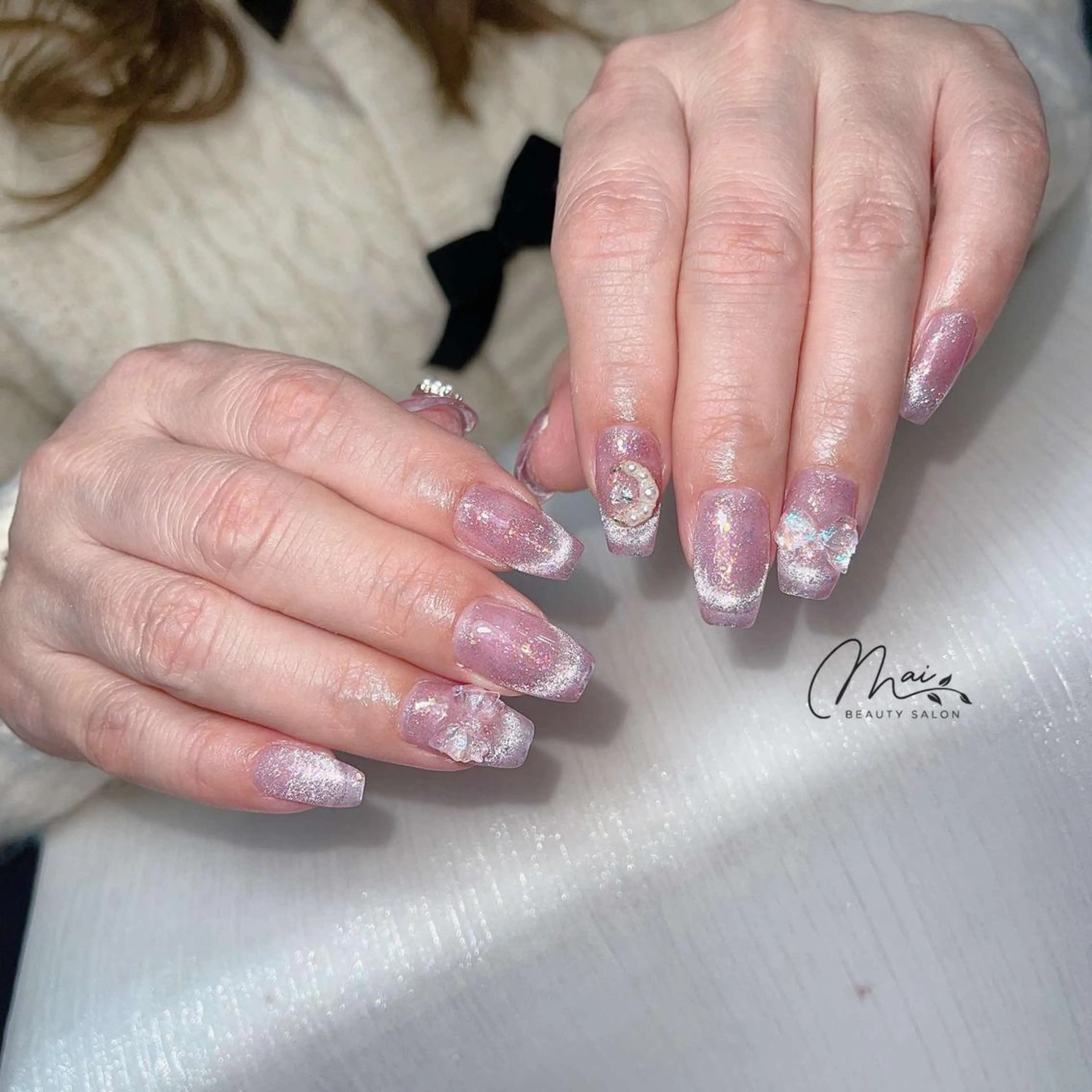 ネイル フットネイル ジェルネイル マグネットネイル パラジェル ワンホンネイル MaiBeauty DanHiのネイルデザイン