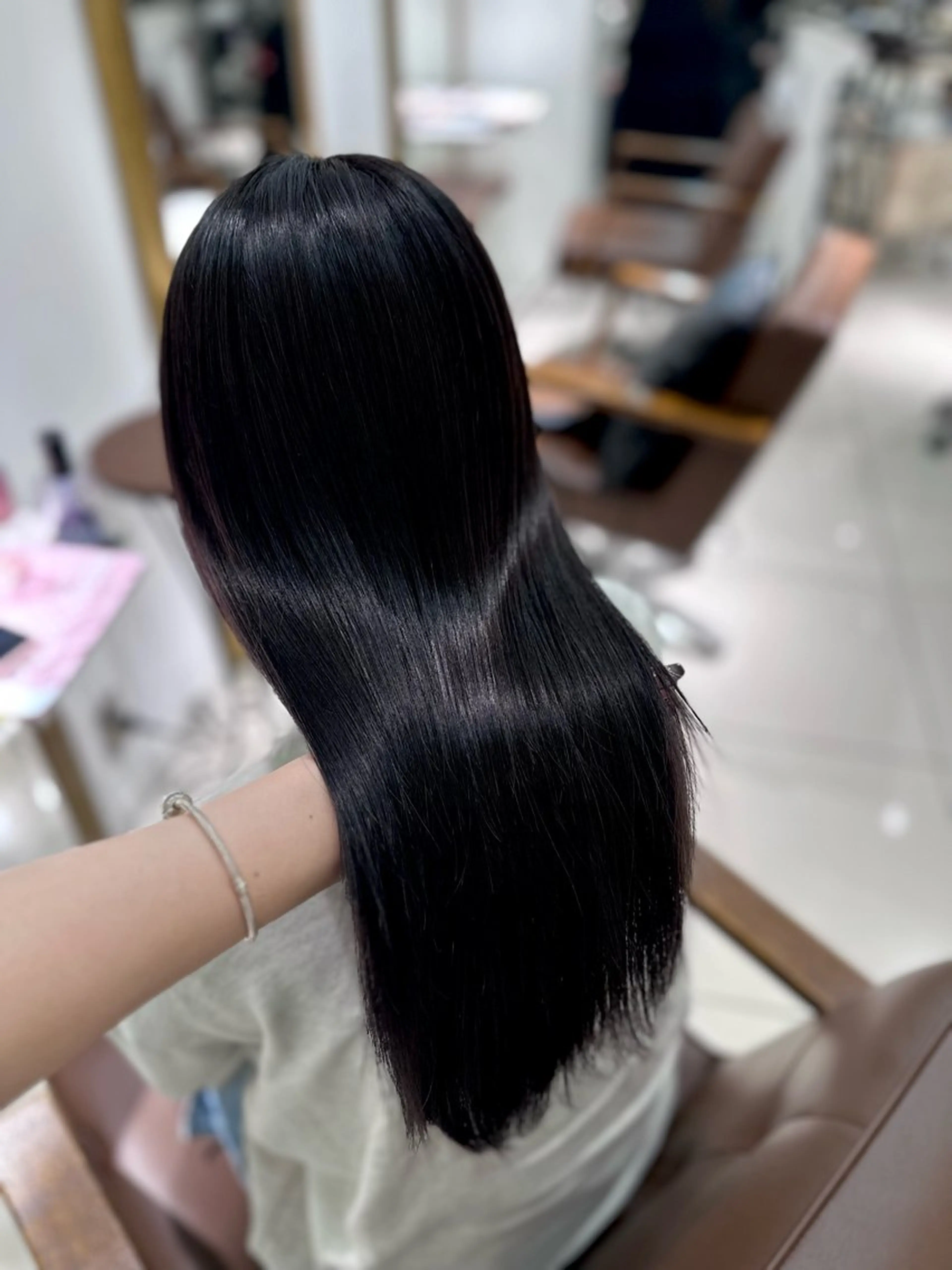 ロング カラー 透明感カラー ヘアカラー トリートメント 髪質改善透明感カラー 🤍Nanakoのヘアスタイル
