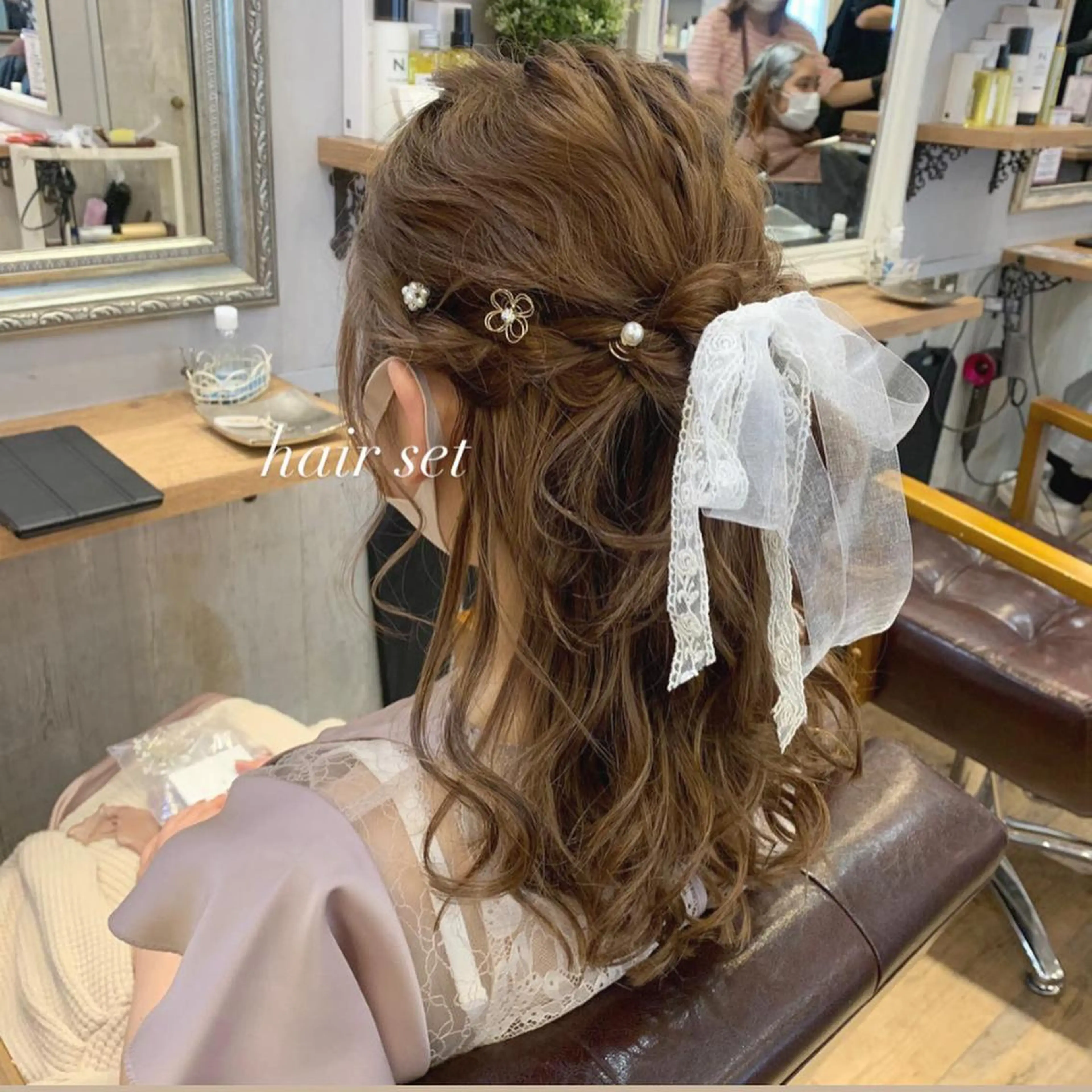 セミロング カラー ヘアアレンジ ヘアセット 代表🎀 ふわモテ愛 され髪🩷yumiのヘアスタイル