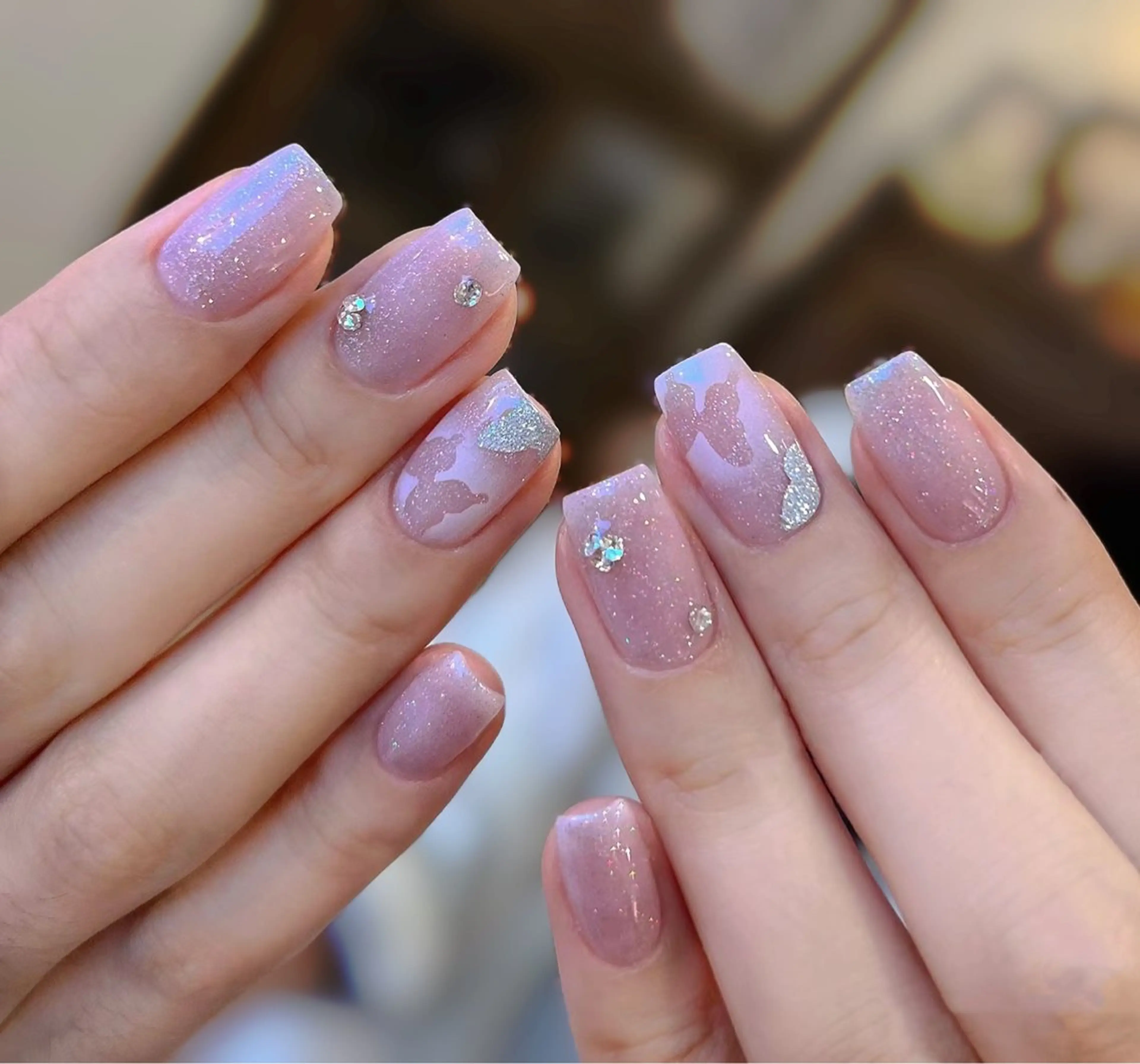 ネイル アートネイル チークネイル 長さ出し フレンチネイル ジェルネイル YK Beauty Salonのマツエク・マツパデザイン