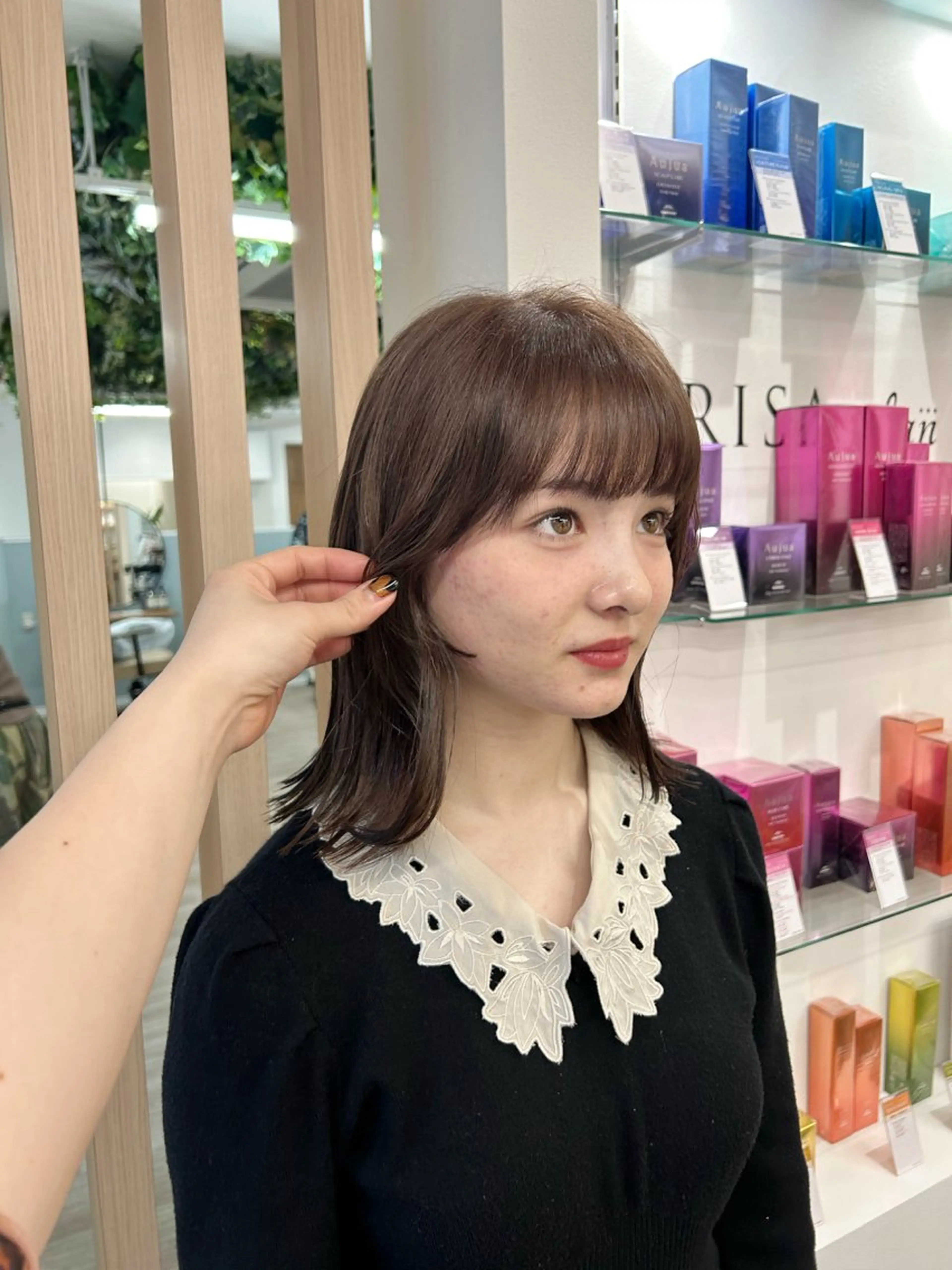 セミロング ヘアカラー 🍒透明感カラー mutsuki🍒のヘアスタイル