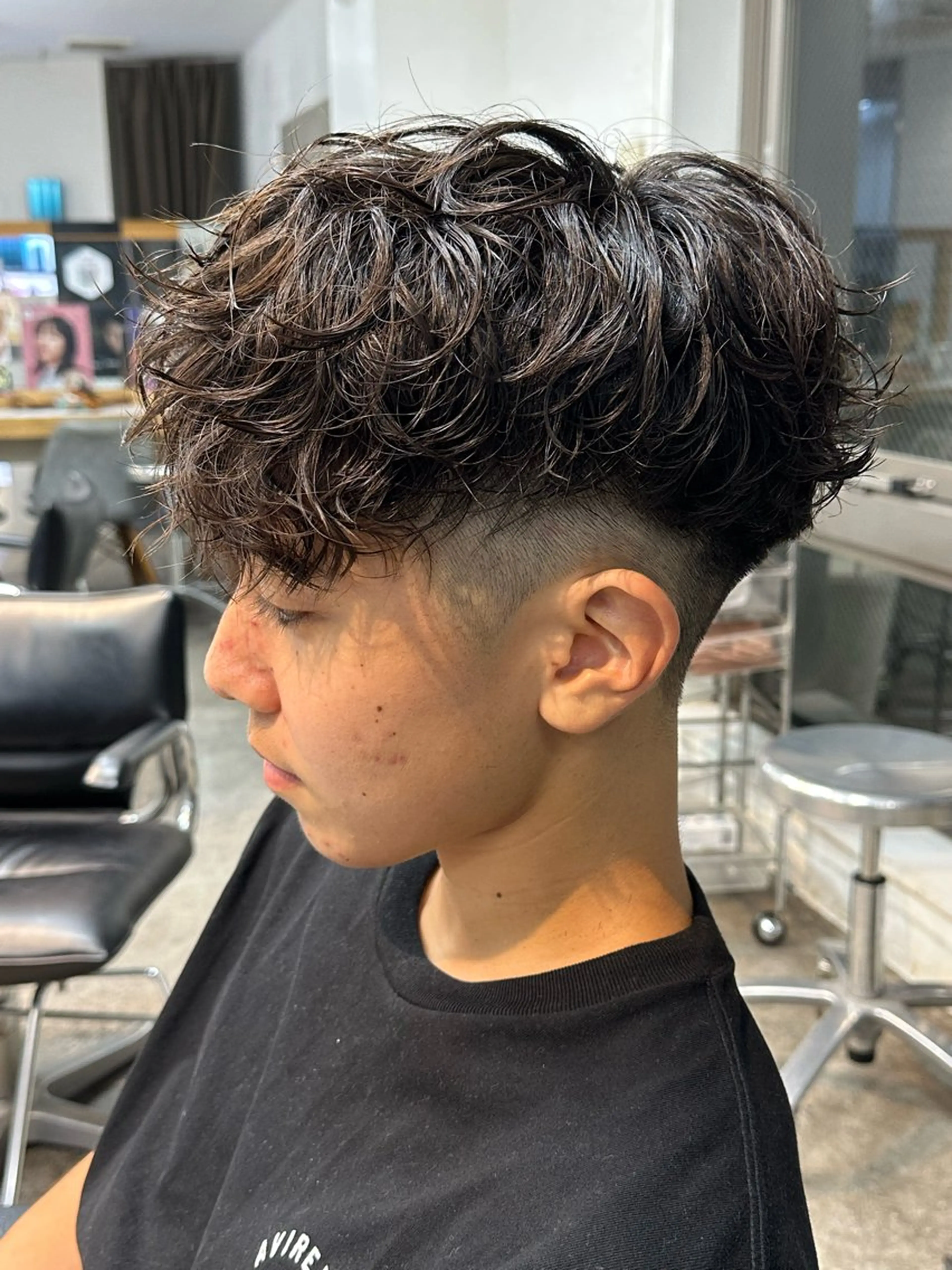 パーマ メンズ フェザーパーマ マッシュ メンズパーマ 学生（メンズ向け） メンズツイストパーマ カット パーマ fifth men's原宿所属・fifth/原宿/ シャドウパーマ/カズのヘアスタイル