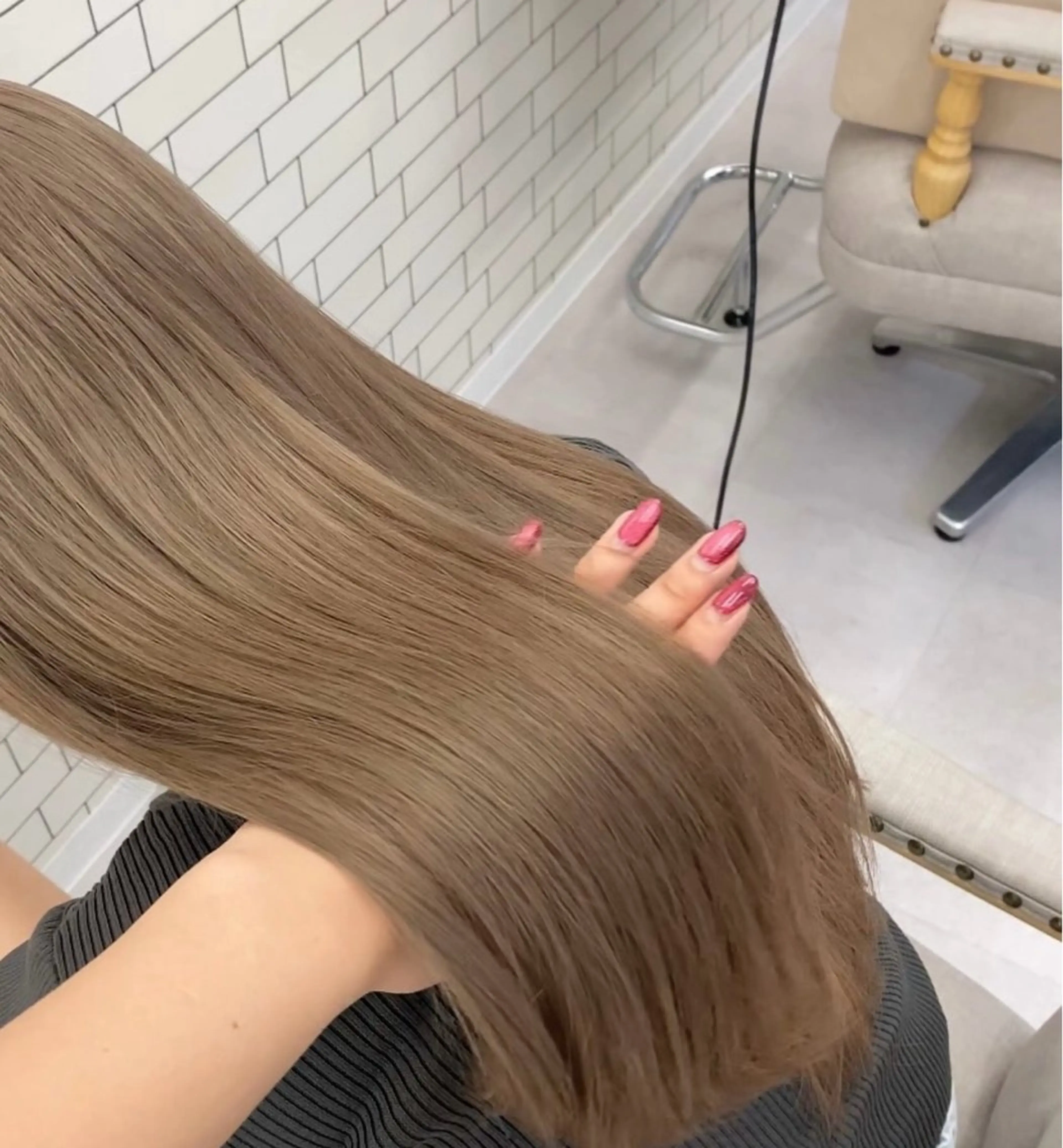 ロング カラー ヘアカラー トリートメント 高橋 風羽のヘアスタイル