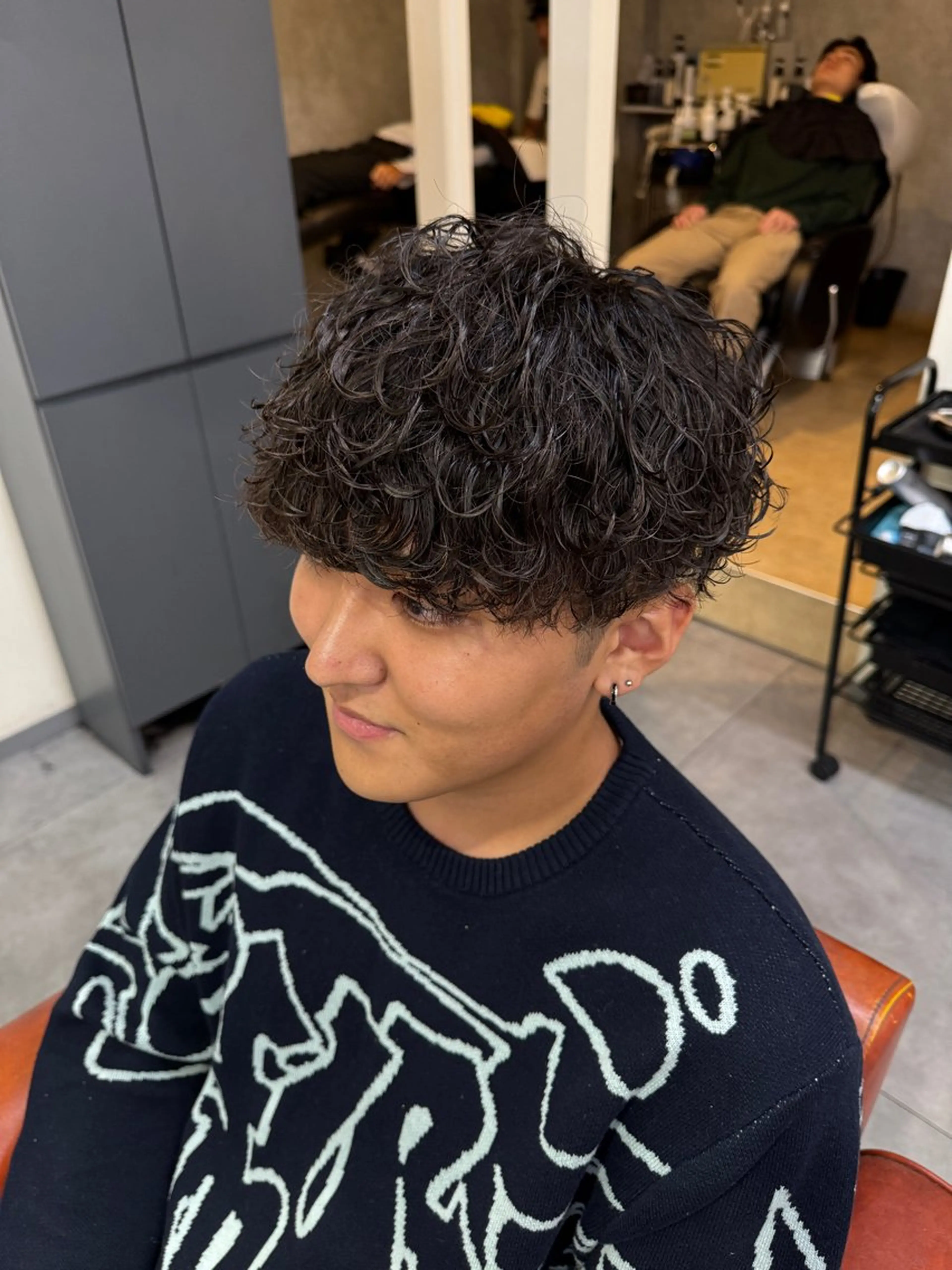 メンズカット&波巻きスパイラルパーマの写真