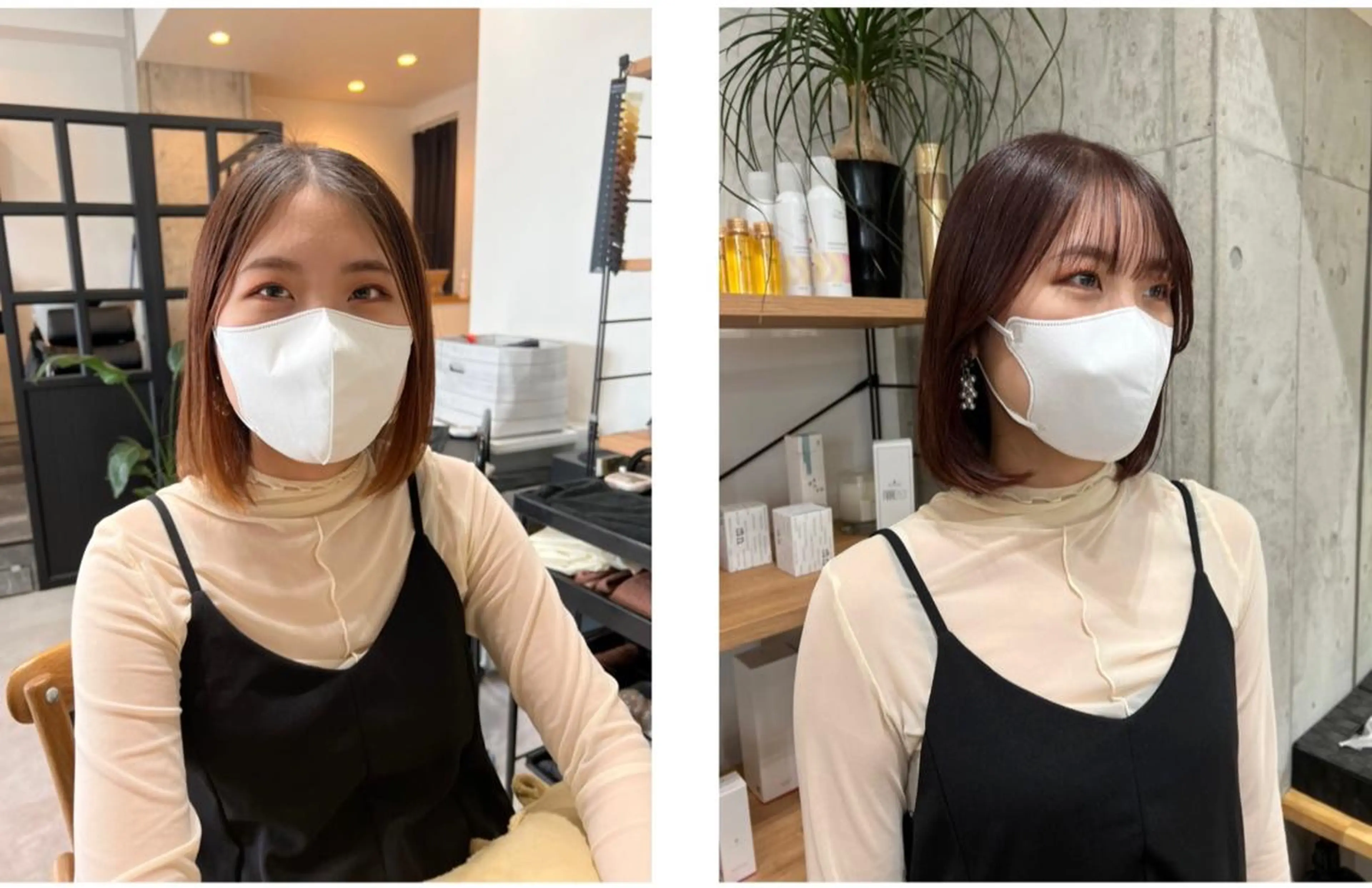 ショート カット ヘアカラー トリートメント ✨色持ちの良い艶 カラー✨蟹江真世のヘアスタイル