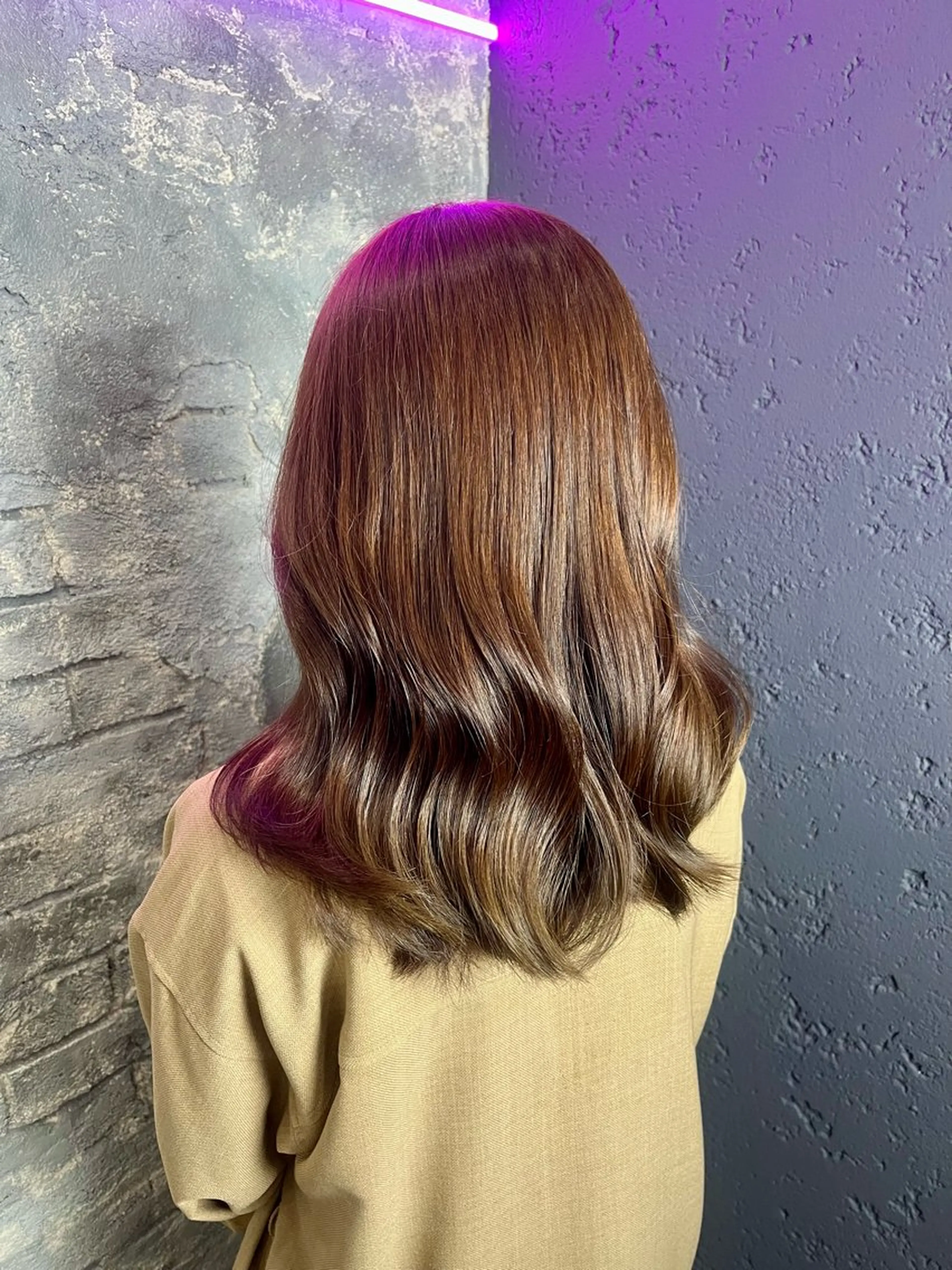 セミロング 池袋艶カラー/メイク 🎀Rina🎀💚のヘアスタイル