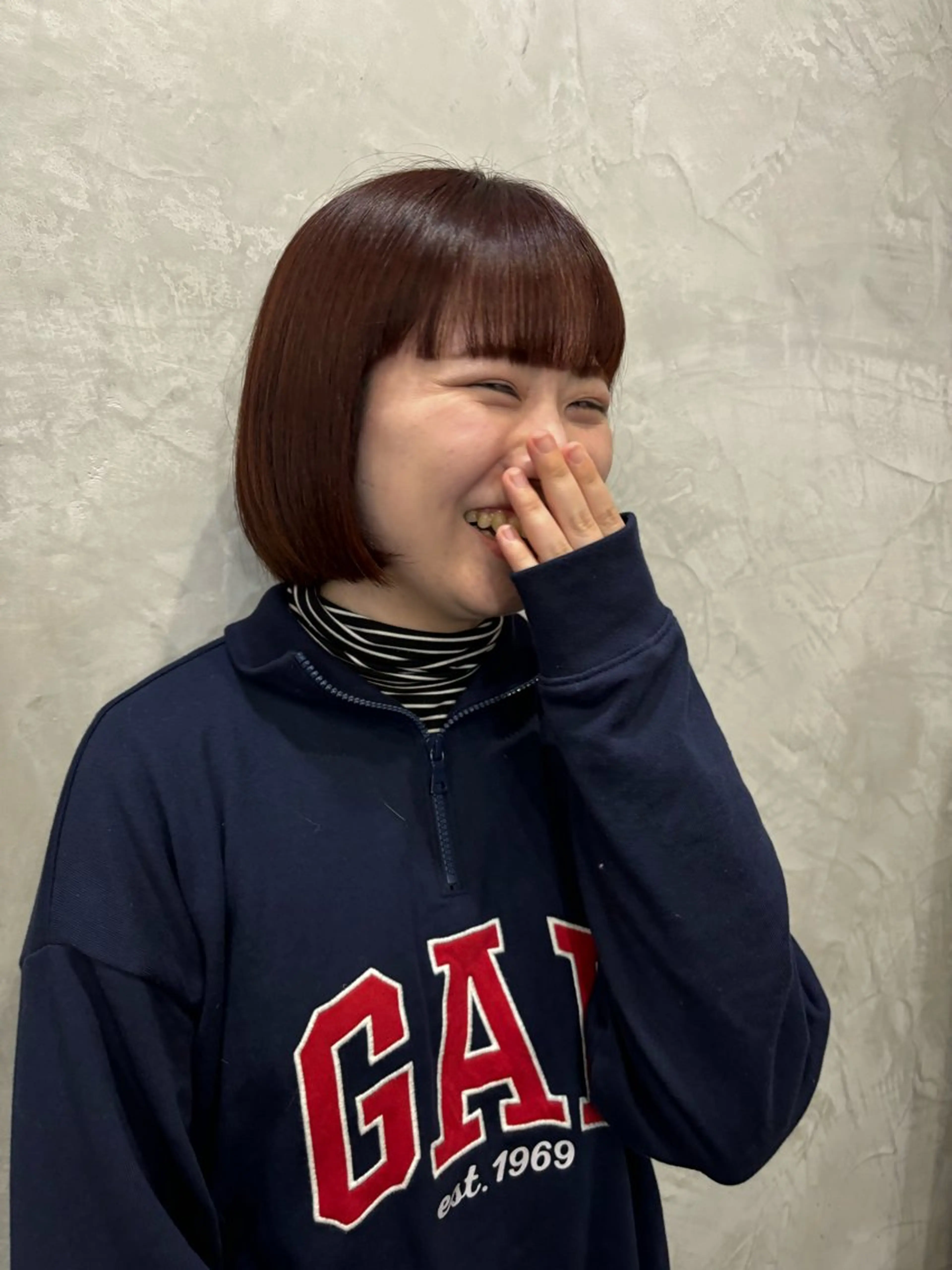 カラー ブラウンカラー レッドカラー MaisonHALU 松浦光咲のヘアスタイル