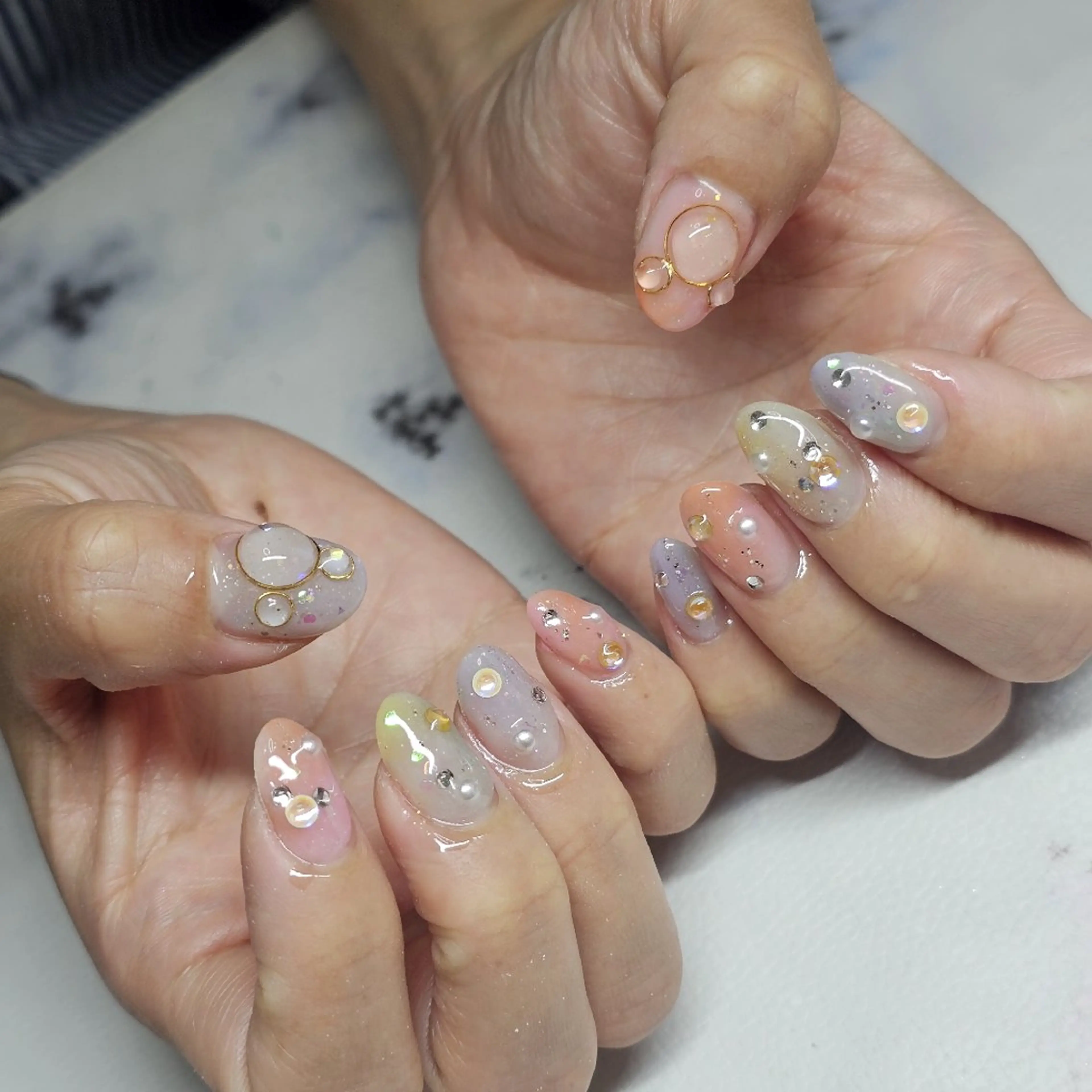 ネイル ハンドネイル ★Blanche ☆neige★のネイルデザイン