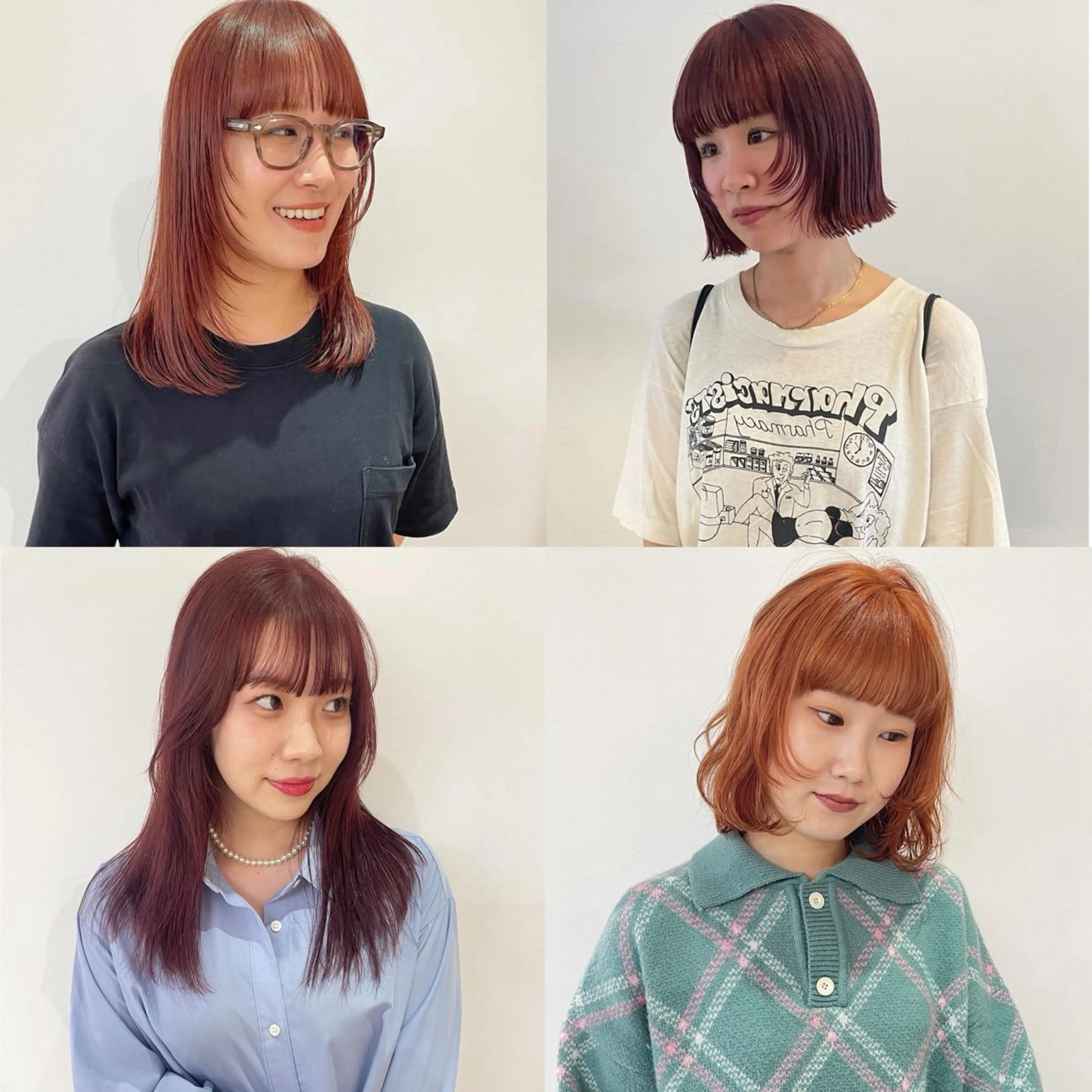 【❣️大人気❣️】ツヤ髪うるっと暖色系カラー🪄✨ワインレッドカラー/ボルドーカラ/オレンジブラウンカラーの写真