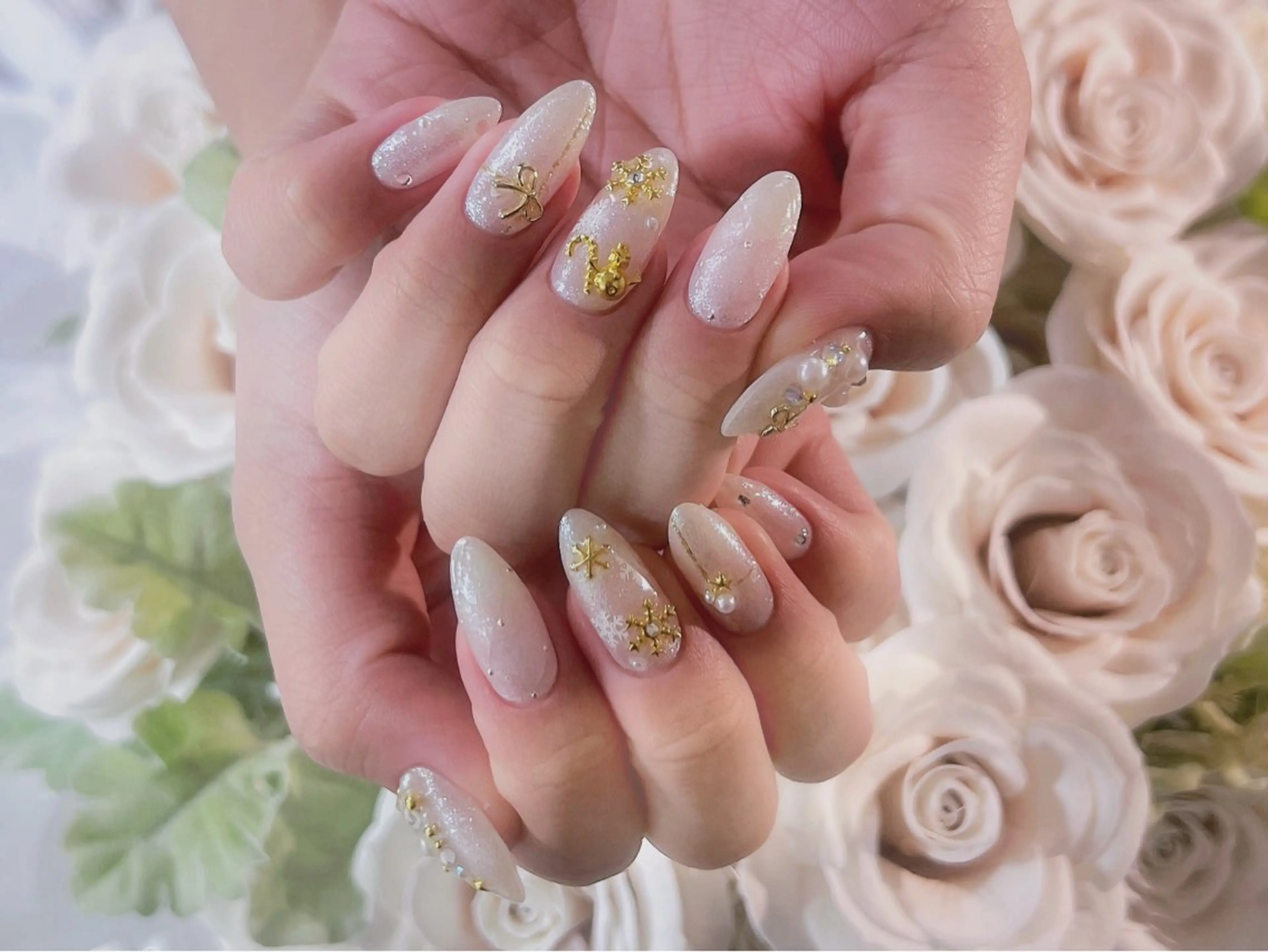 ネイル ロングネイル 持ち込み スカルプネイル 冬ネイル クリスマス ハンドネイル Painty所属・Painty nailのネイルデザイン