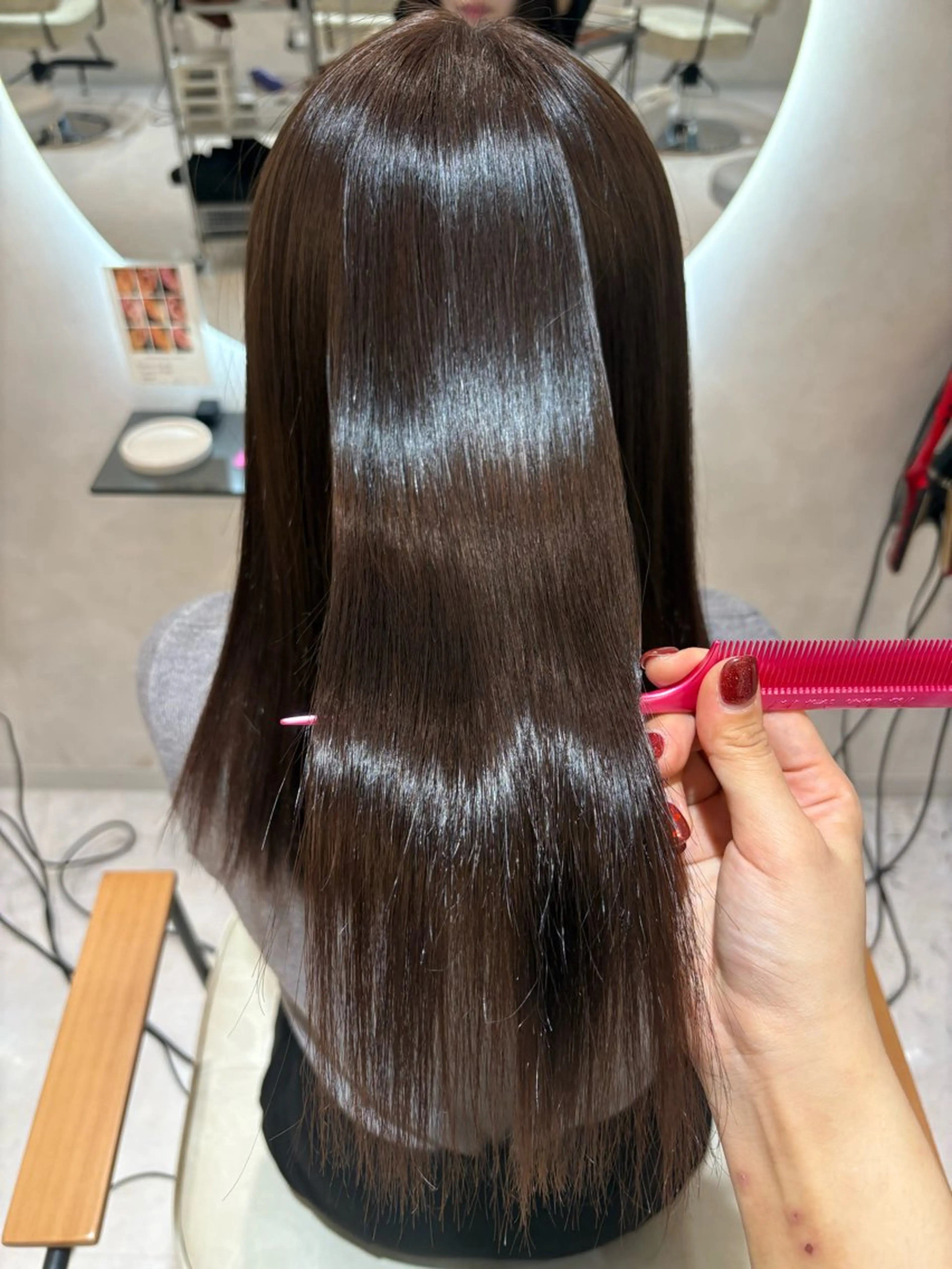 ロング パーマ 髪質改善 縮毛矯正 酸性ストレート ストレートパーマ enu hair所属・ショートモデル募集 エクステ専門店まりこのその他イメージ