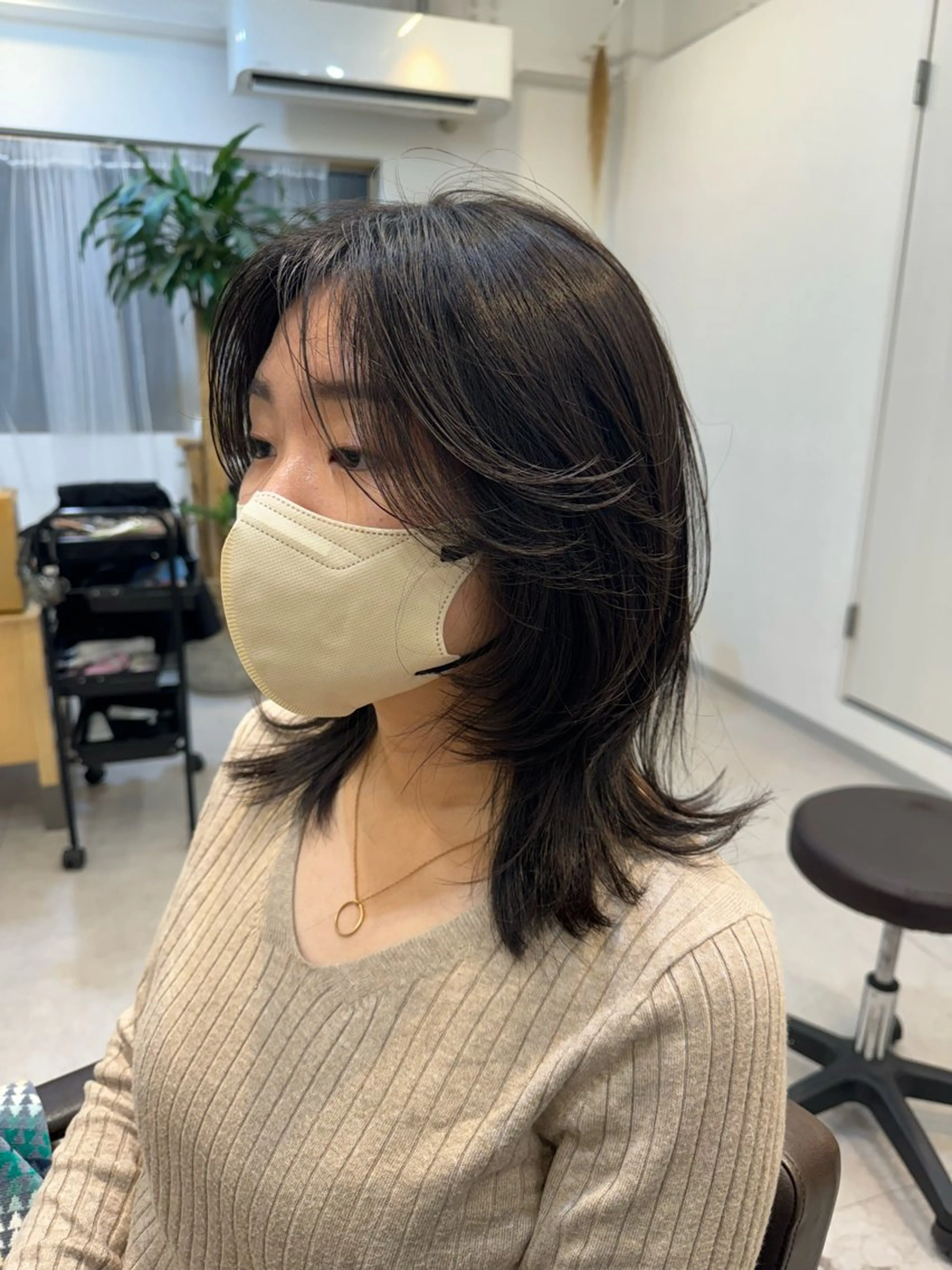 ミディアム くびれヘア レイヤーカット Dxxxx III所属・女性目線の大人 メンズ*Ayakaのヘアスタイル