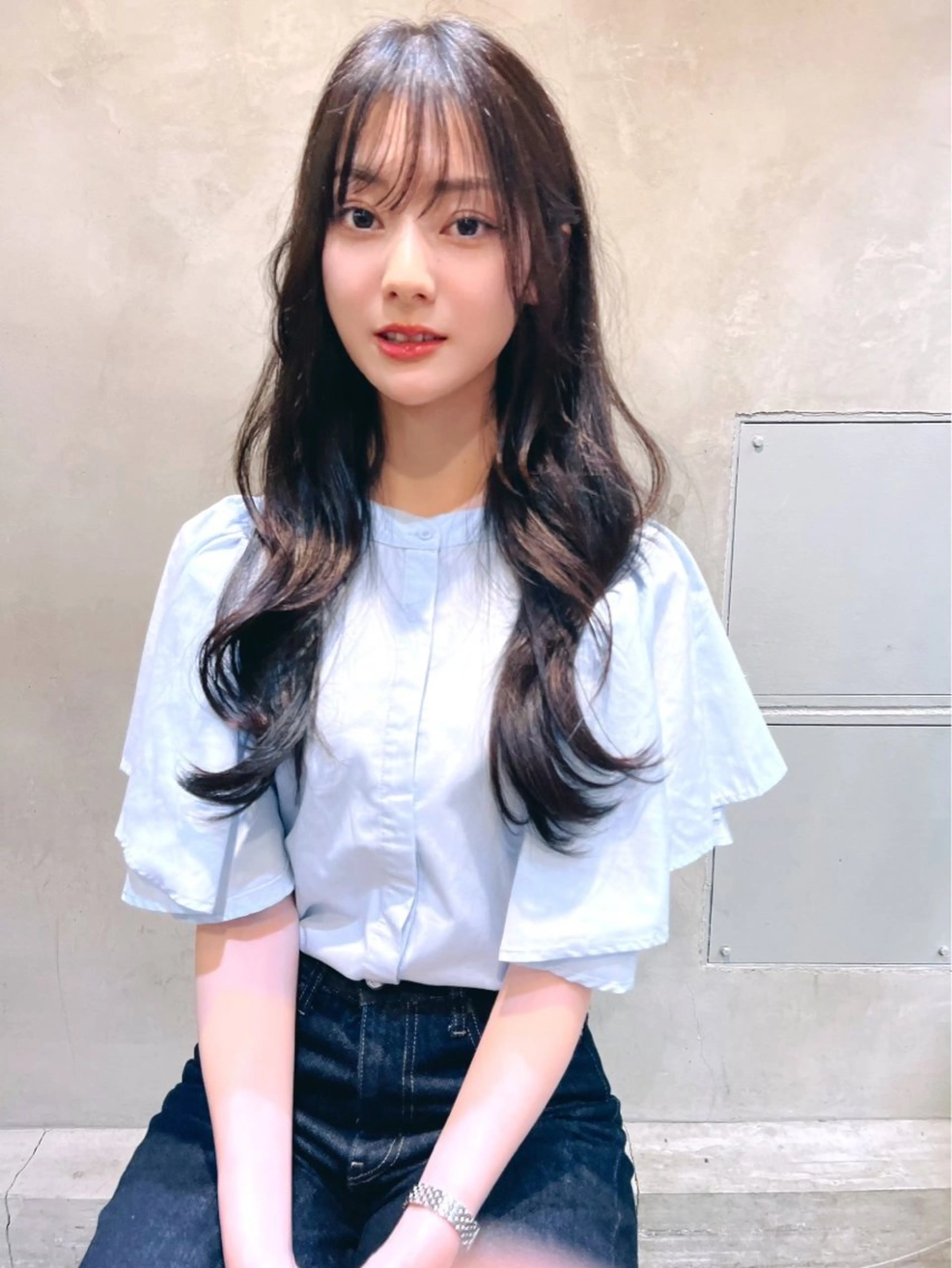 ロング カラー 韓国風ヘア MUSASHI ブリーチカラー◎のヘアスタイル