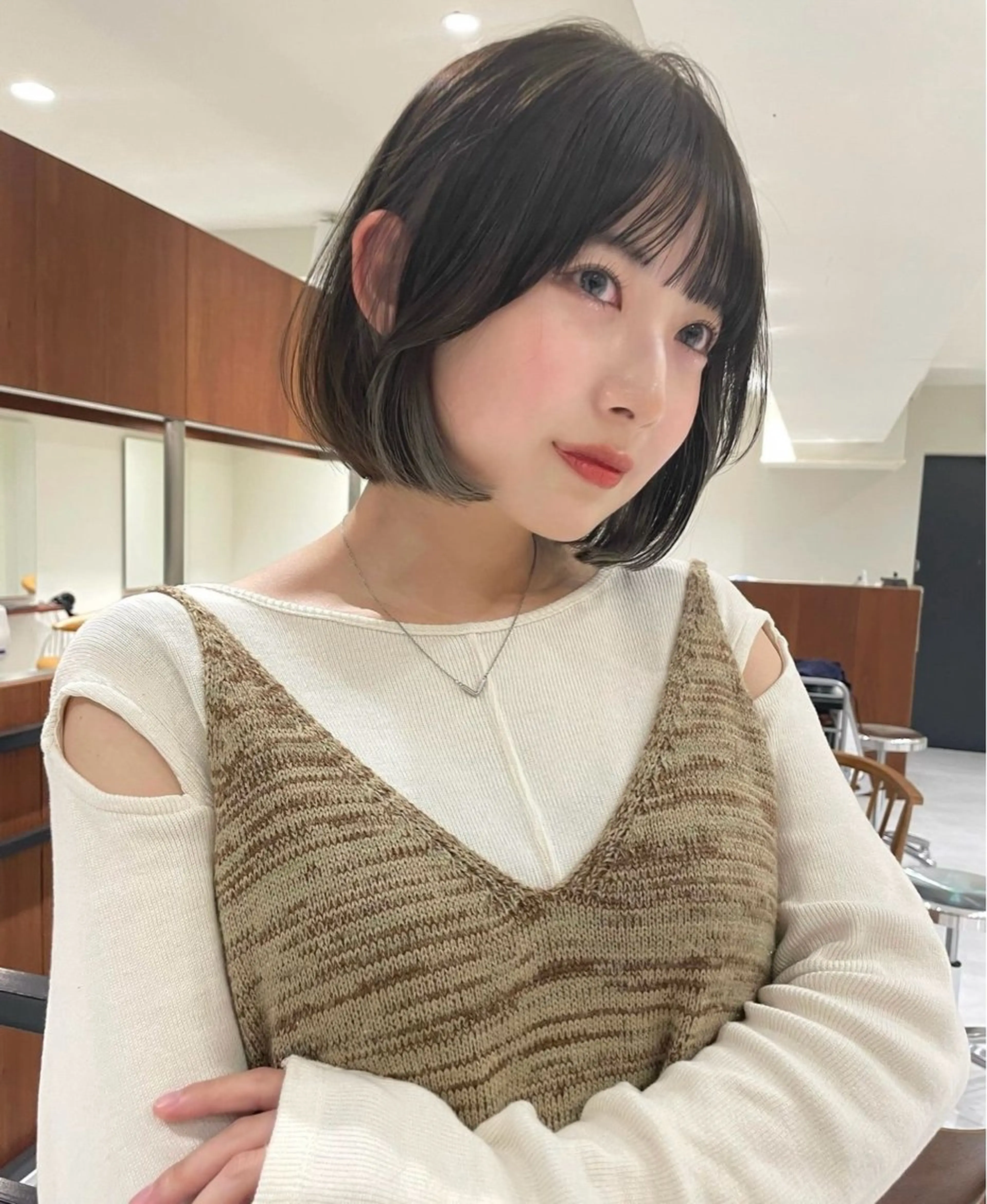 【ホブカット×カラー】3cm以上切らせていただけるかた！！カラー料金のみいただきます！！の写真