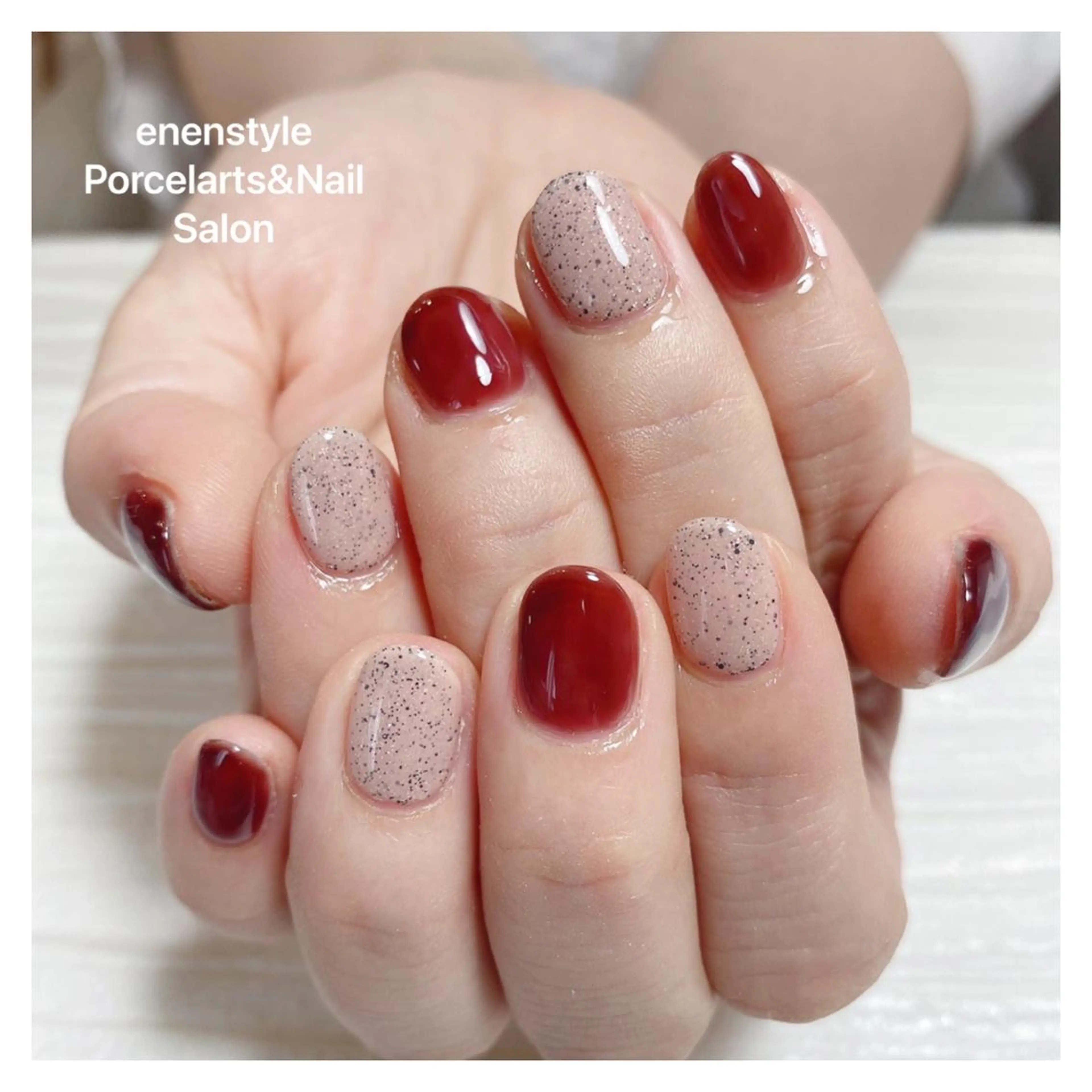 ショート ネイル ハンドネイル 👑enen style👑のネイルデザイン