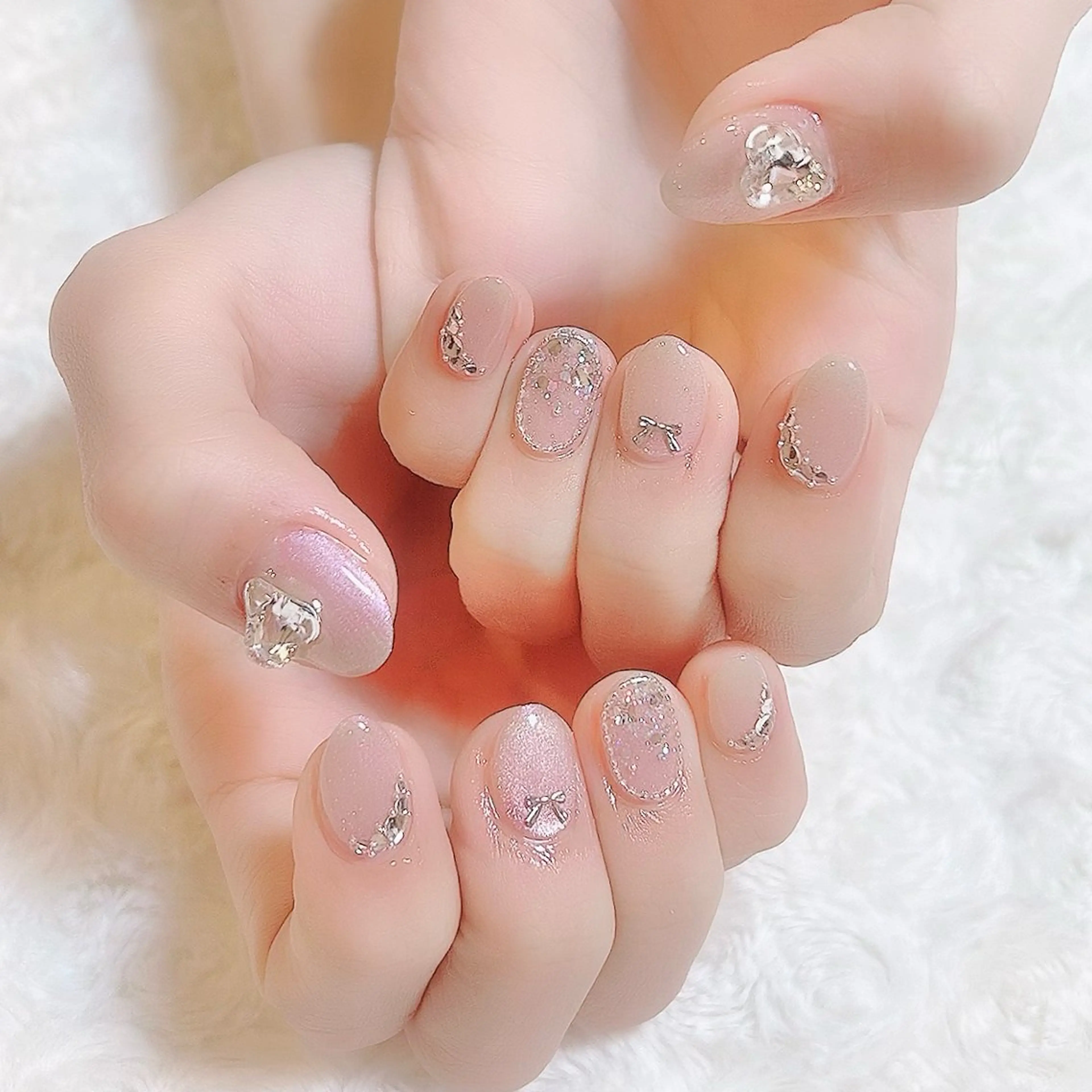 ネイル ジェルネイル ハート マグネットネイル ハンドネイル momo nail所属・Naruse Momoのネイルデザイン