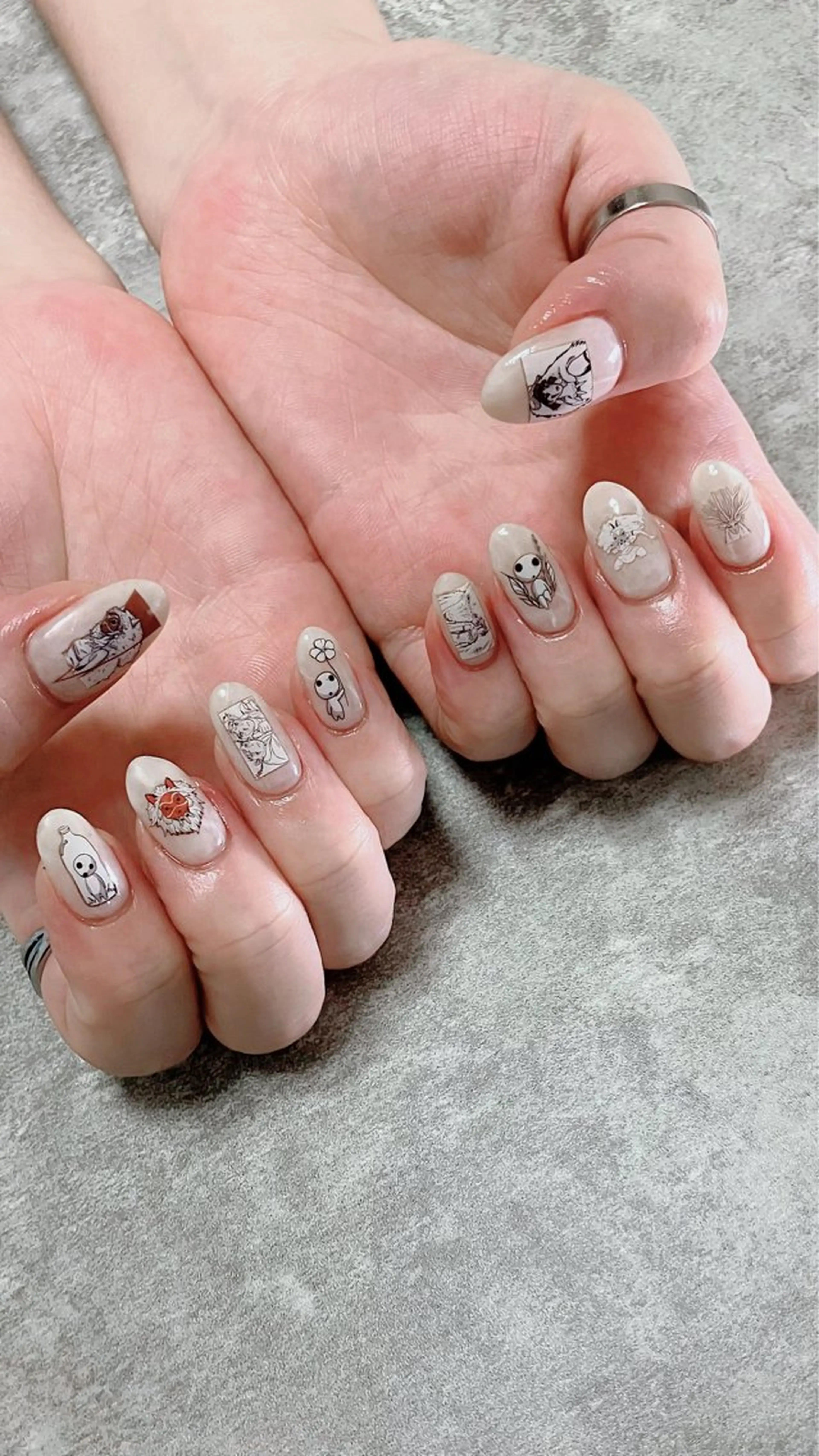 ネイル 持ち込み ハンドネイル ハンドケア haleyume所属・shino🌟 痛ネイルのネイルデザイン