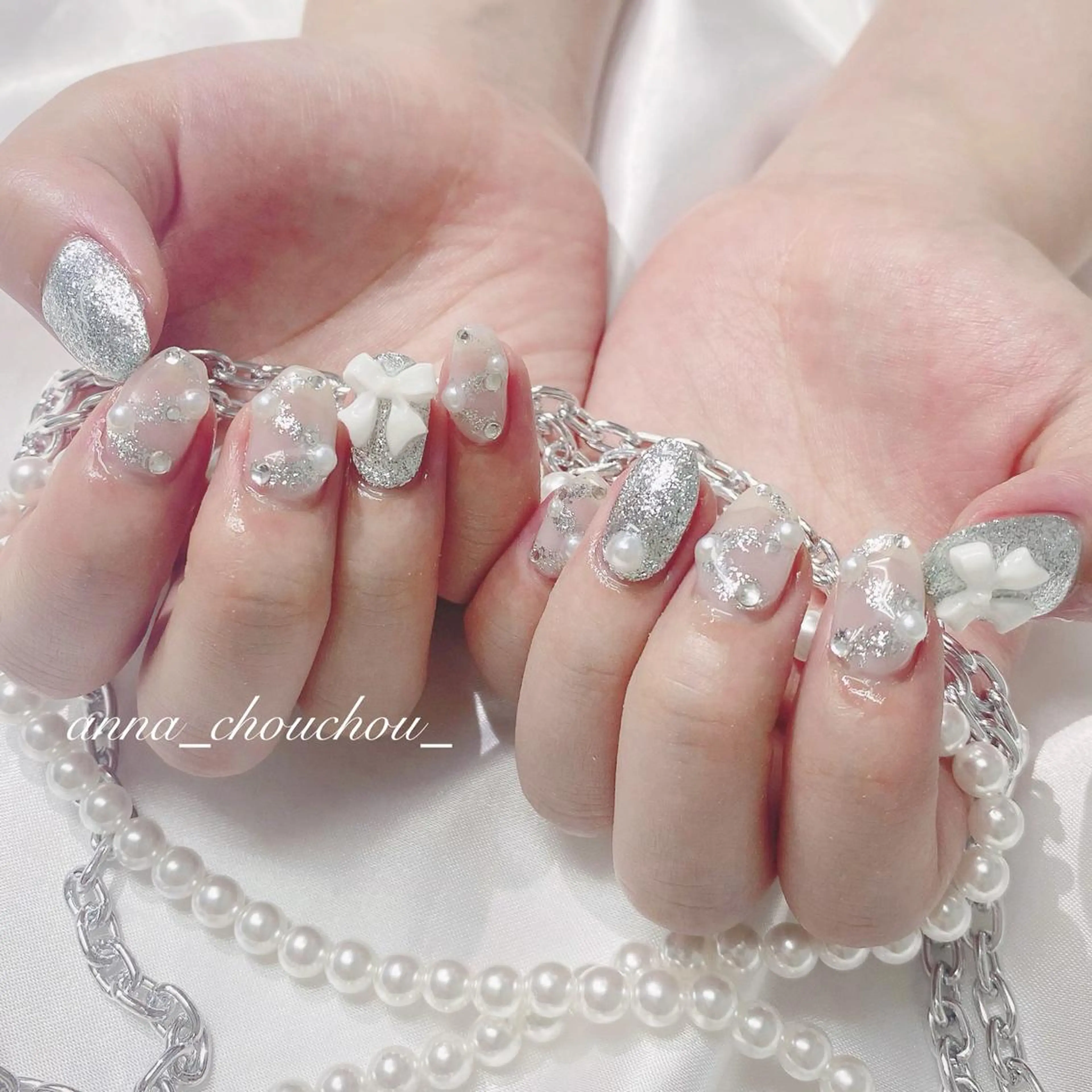 ネイル 水色 Anna Sano⭐️のネイルデザイン