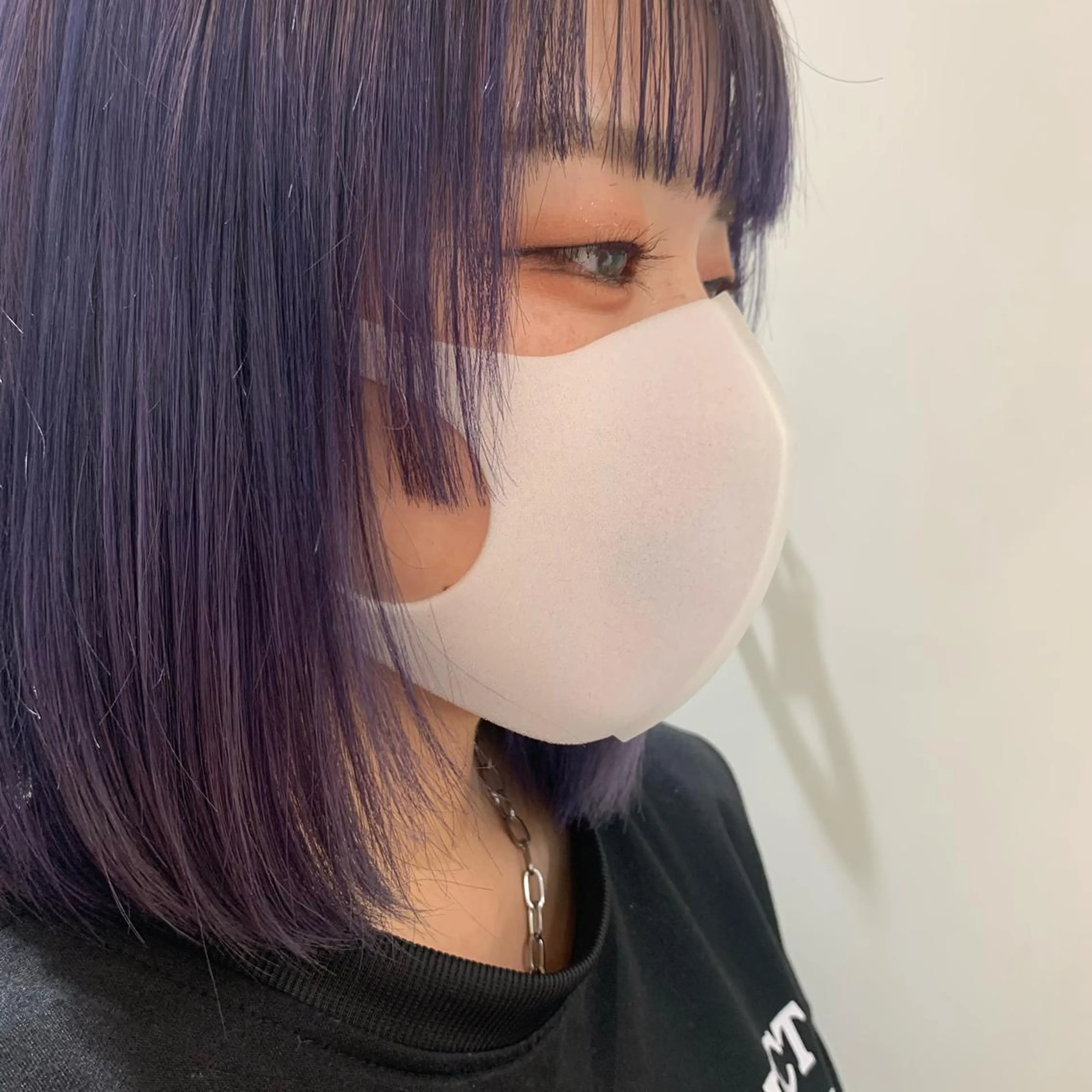 ミディアム カラー 姫カット ウスイ ハルカのヘアスタイル