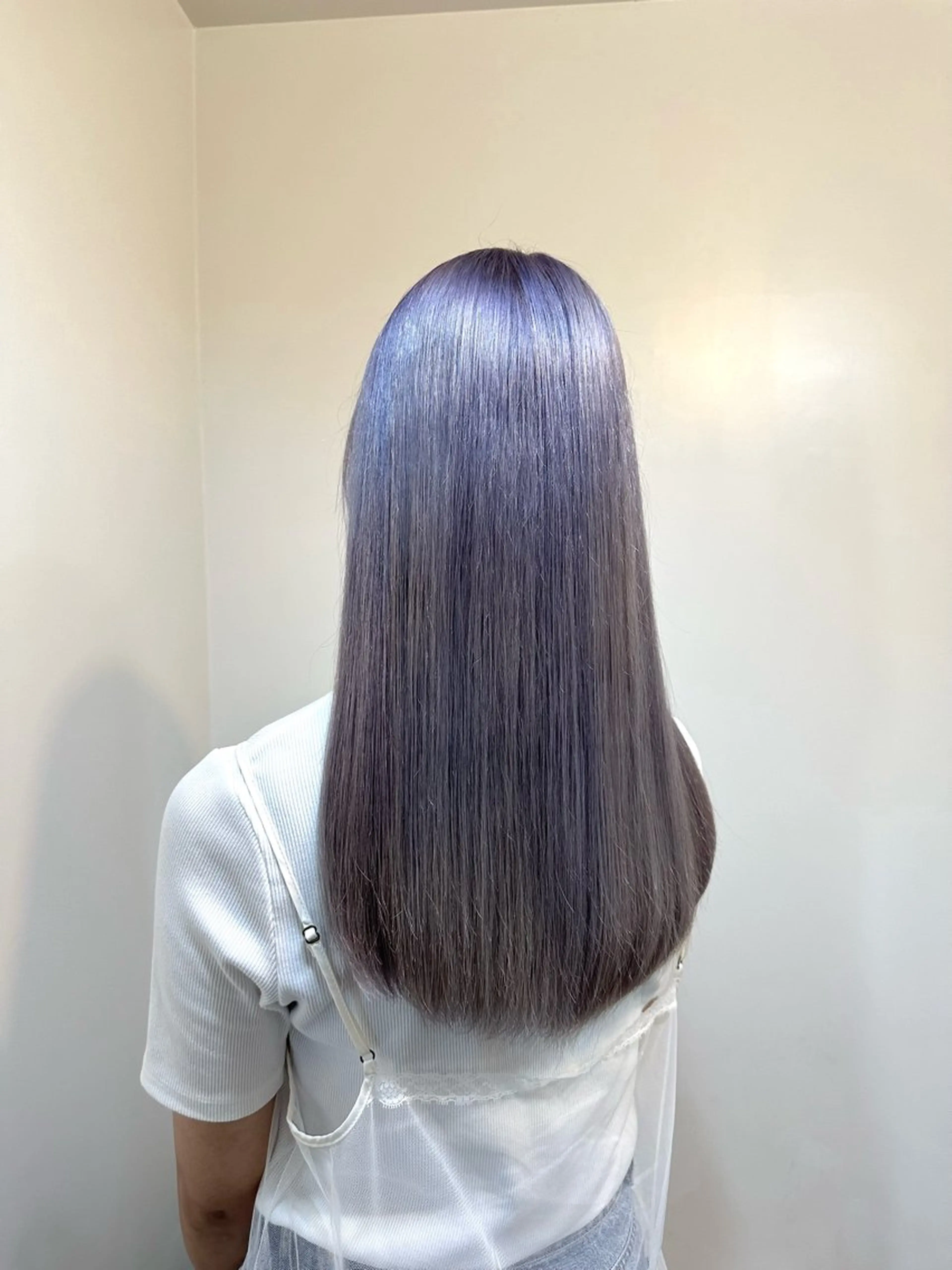 ロング カラー ヘアカラー ブリーチ毛対応酸性 ストレート🌈サキのヘアスタイル