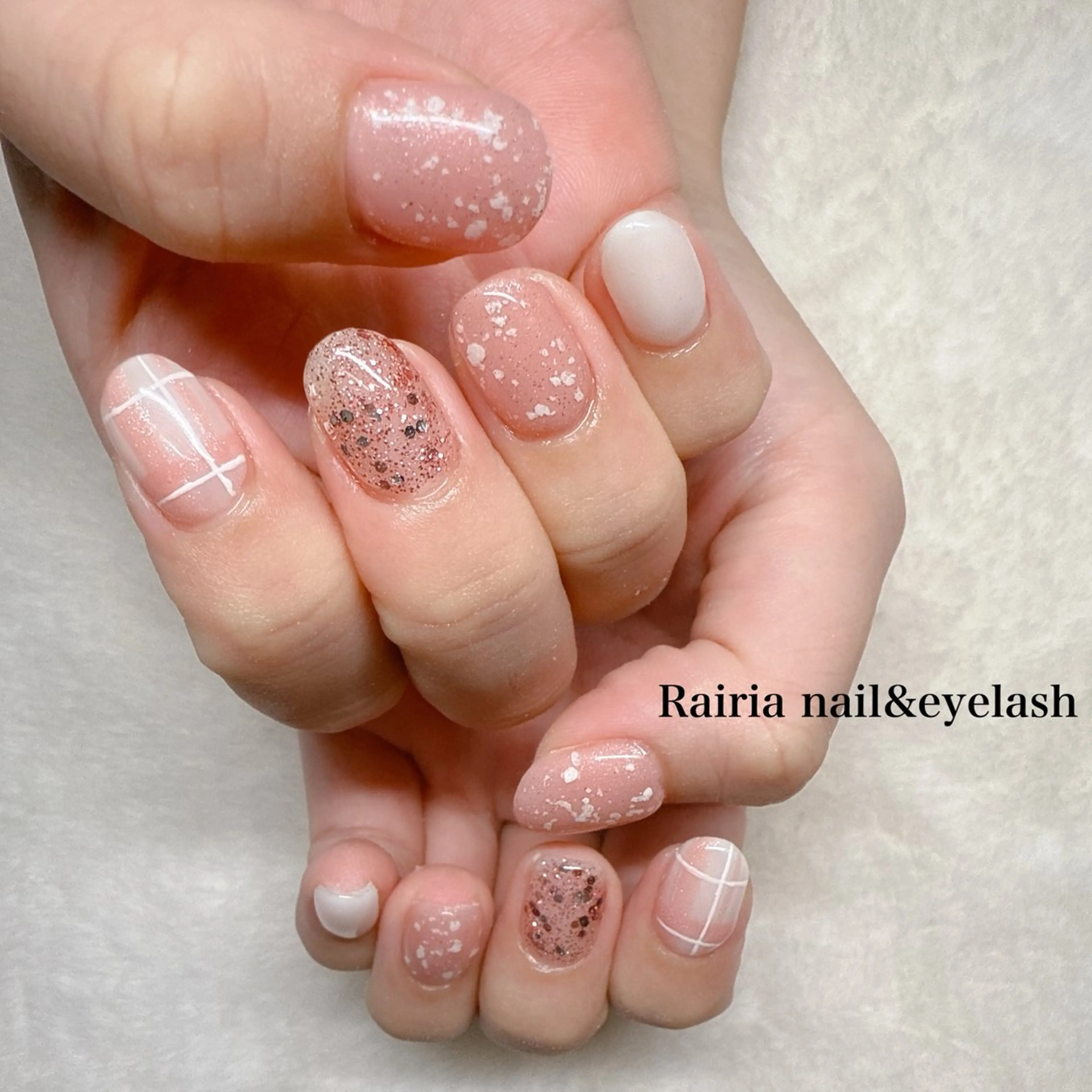 ネイル ピンク シンプルネイル Rairia   nail所属・屋敷 理奈のネイルデザイン