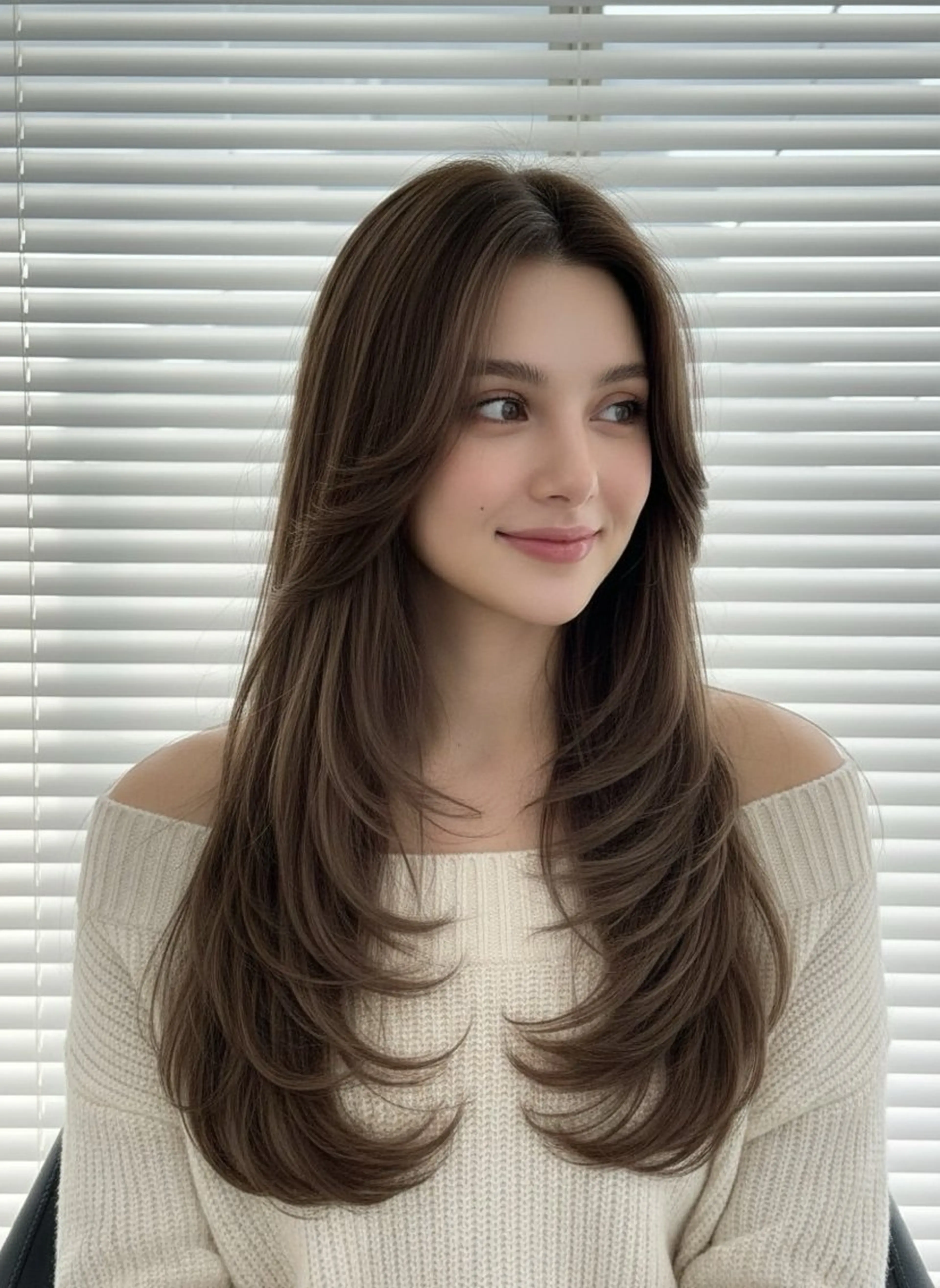 ロング カット トリートメント ヘッドスパ ヘアセット 🥯縮毛/レイヤー/ ベージュヘア🥯のヘアスタイル