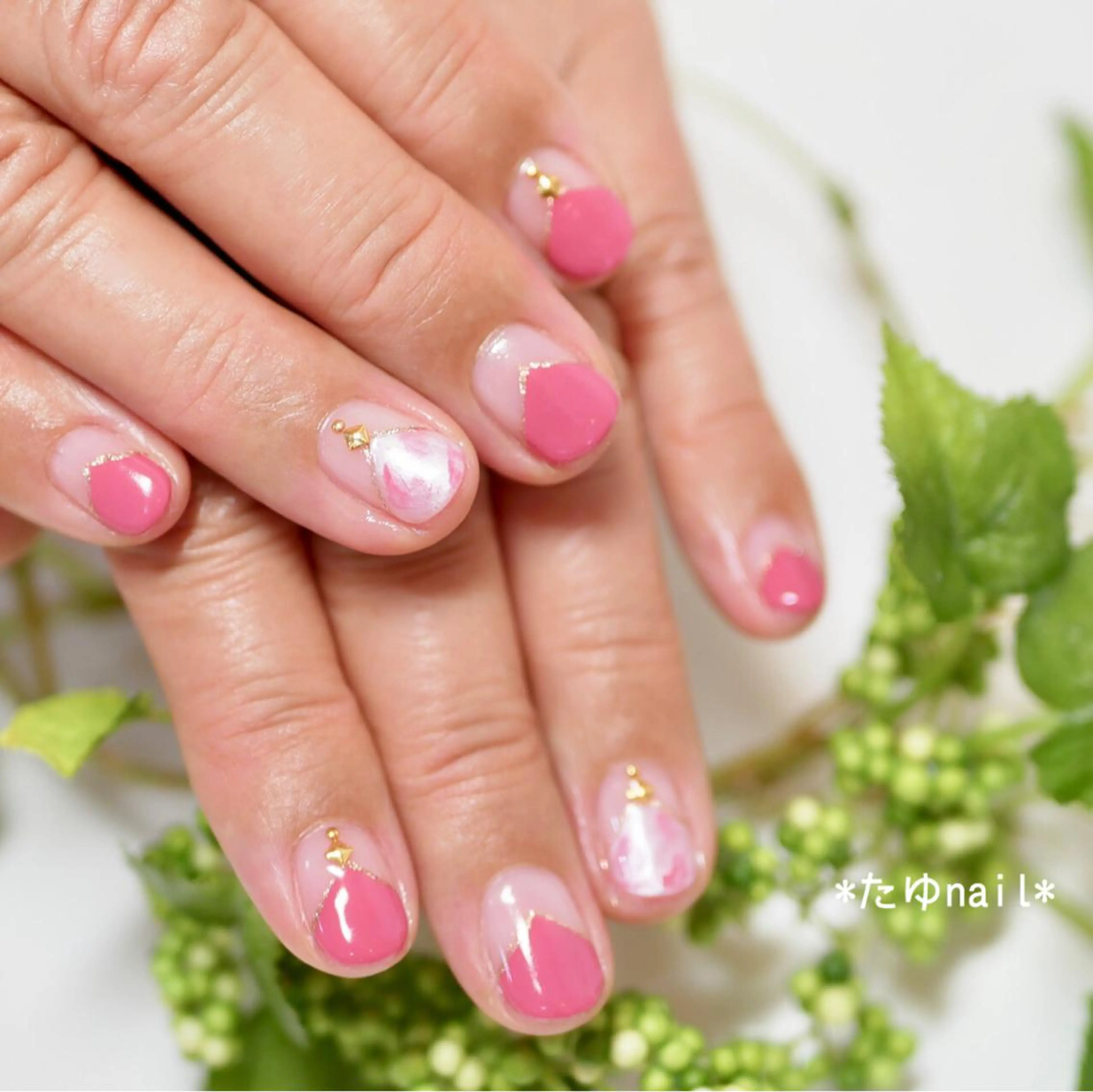 ネイル ハンドネイル ネイルサロン・ネイルスクール　たゆnail所属・ネイルサロン 【たゆnail】のネイルデザイン